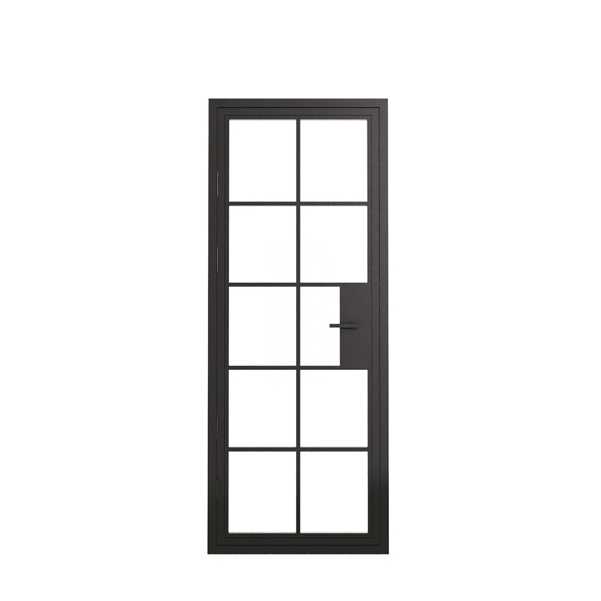 10 Lite Entryway Steel French Door - AlpadaDoors - Exterior single swing door