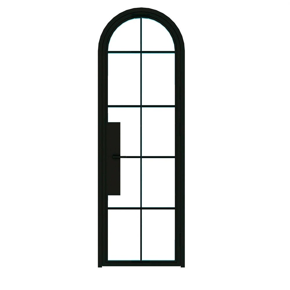 10 Lite Interior Steel Round Top French Door - AlpadaDoors - Arched interior french doors