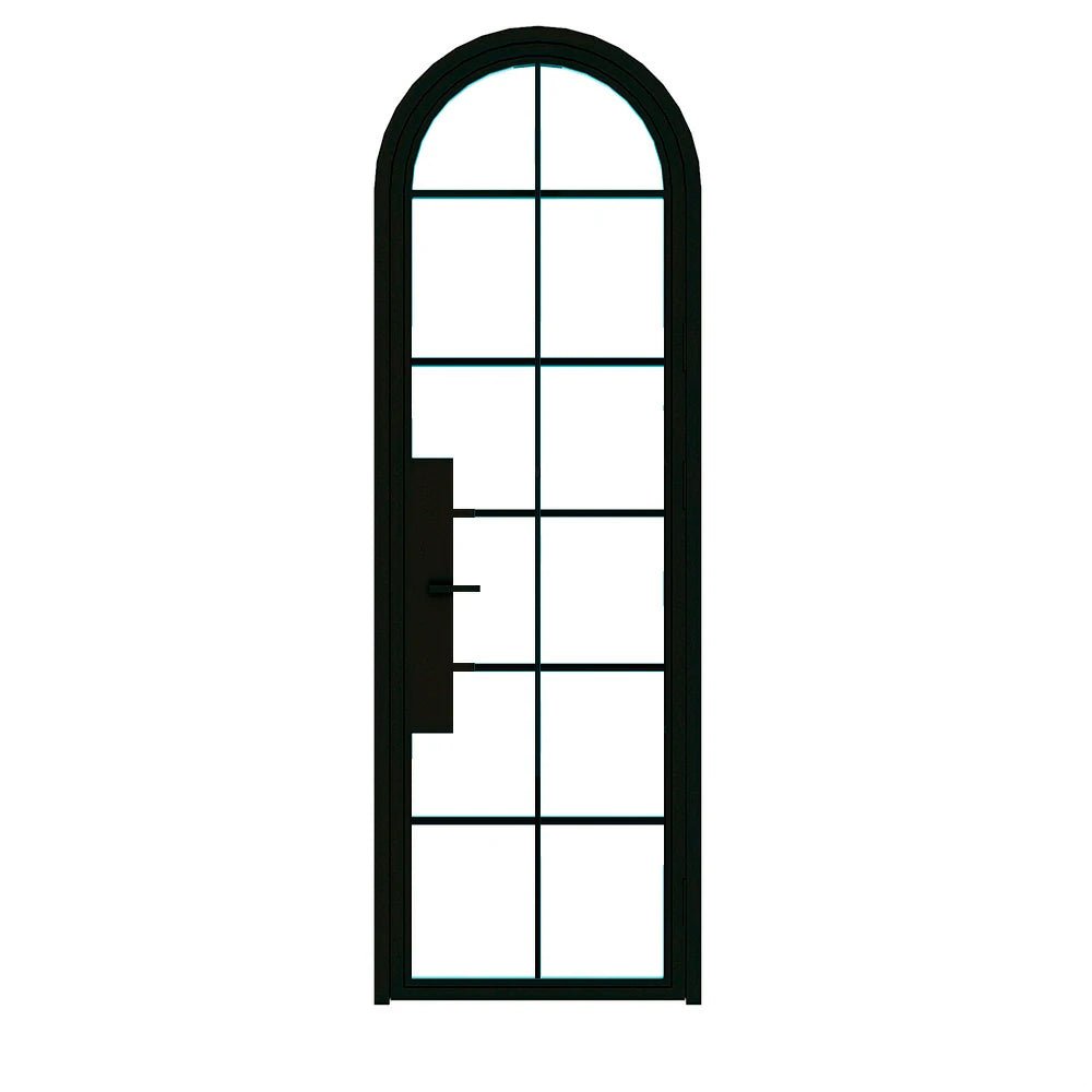 12 Lite Interior Steel Round Top French Door - AlpadaDoors - Arched interior french doors