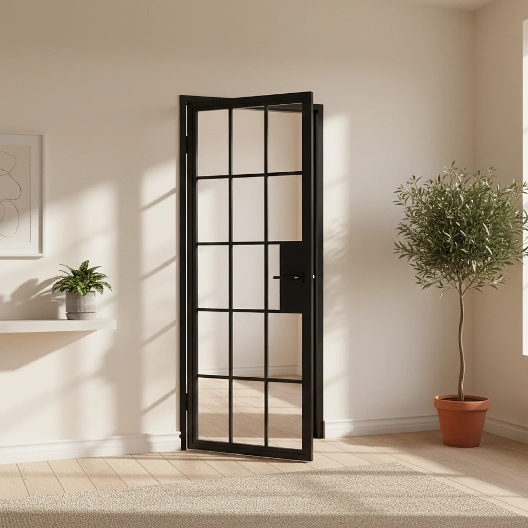 15 Lite Interior Steel French Door Classic Grid - Alpada Doors