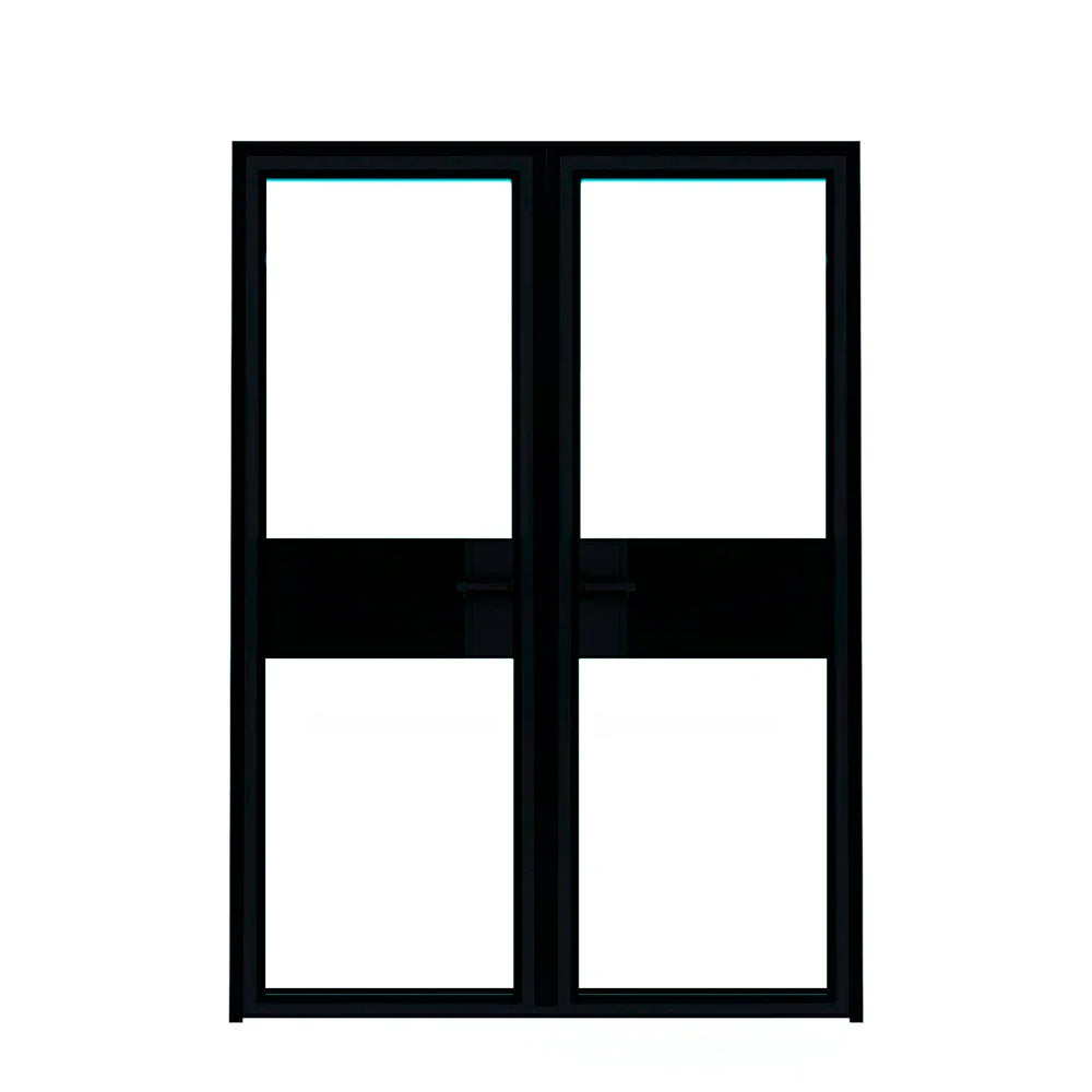 2 Lite Interior Steel Double Door