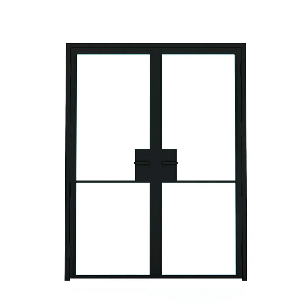 2 Lite Interior Steel Double Door