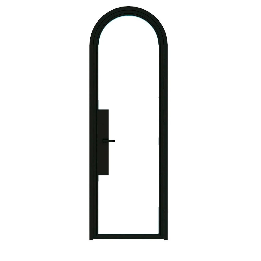 2 Lite Interior Steel Round Top French Door - AlpadaDoors - Arched interior french doors