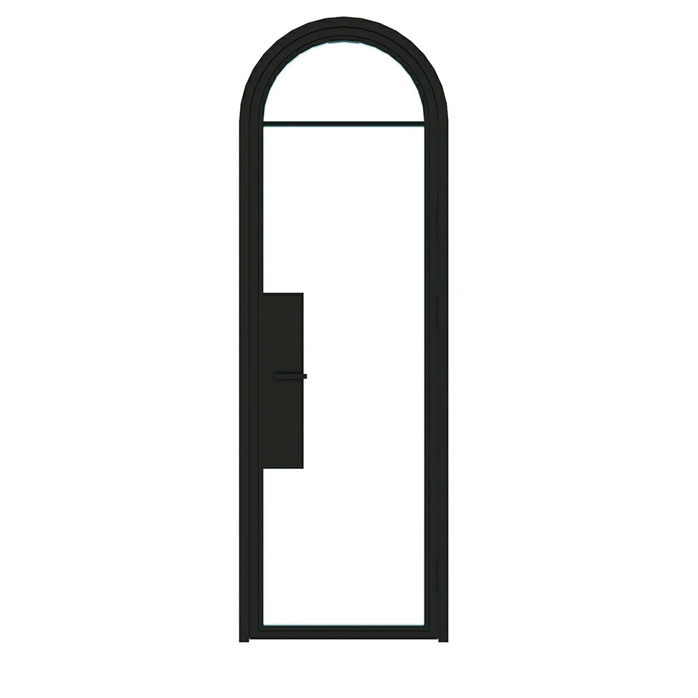 2 Lite Interior Steel Round Top French Door - Alpada Doors