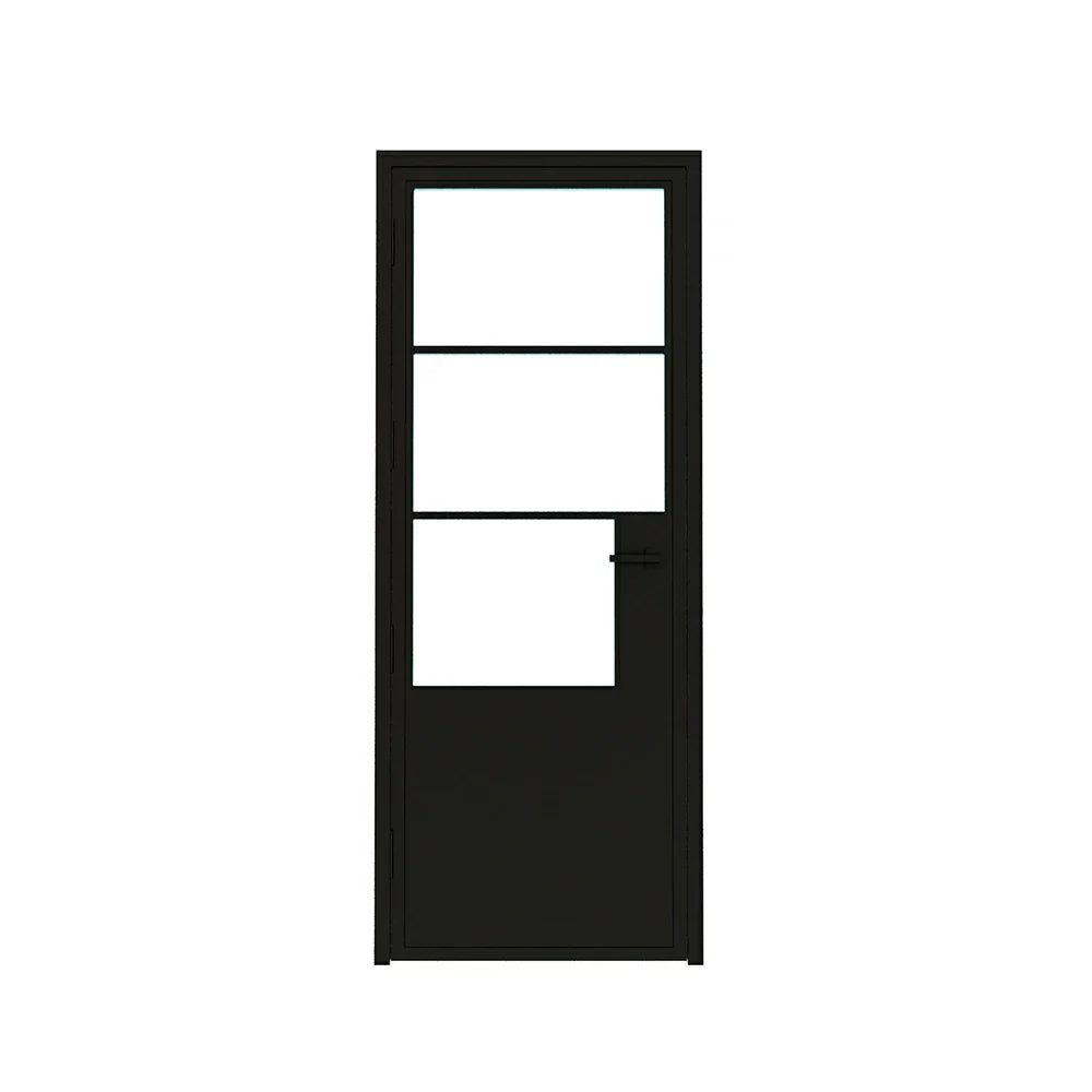 3 Lite Interior Door with Steel Panel