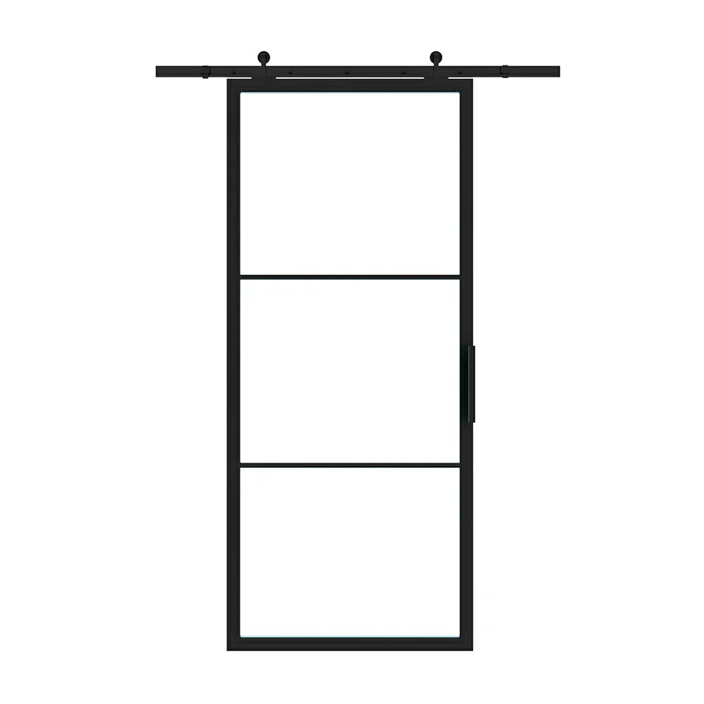 3 Lite Interior Steel Barn Door