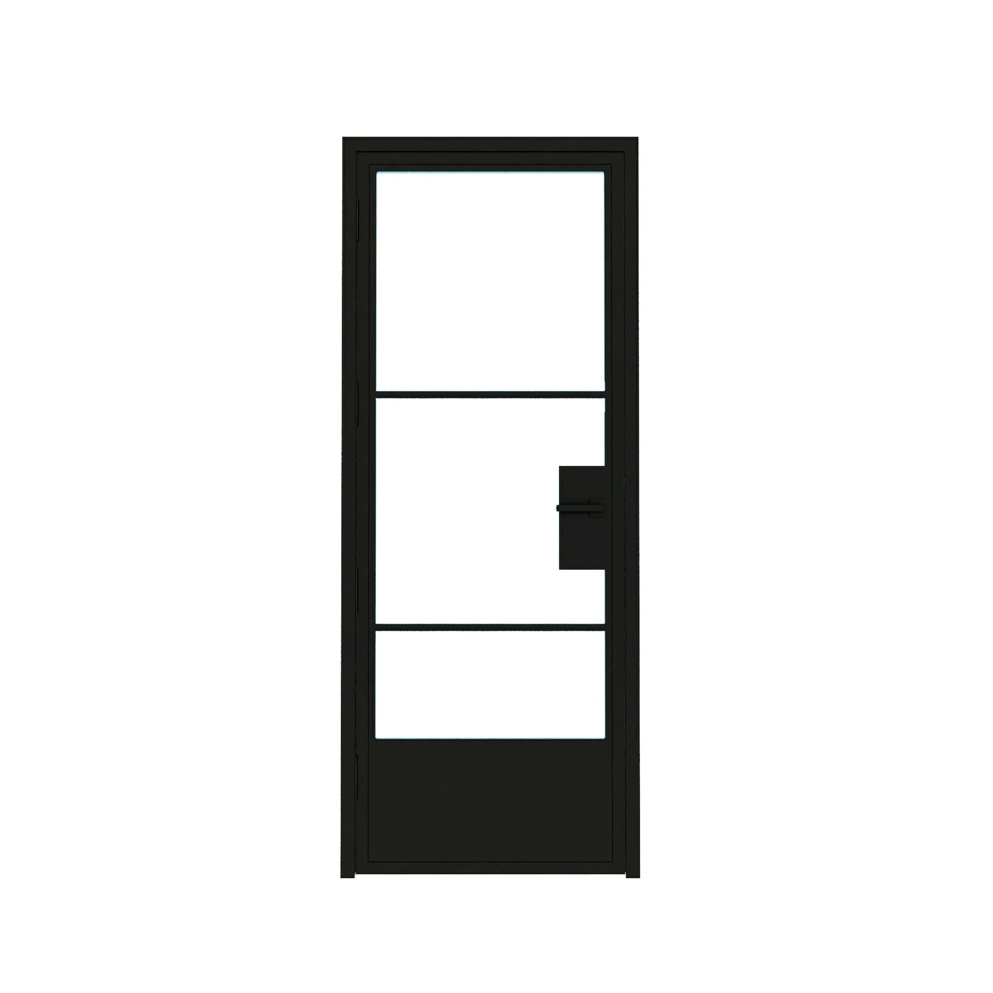 3 Lite Interior Steel Door - AlpadaDoors - Interior single swing door