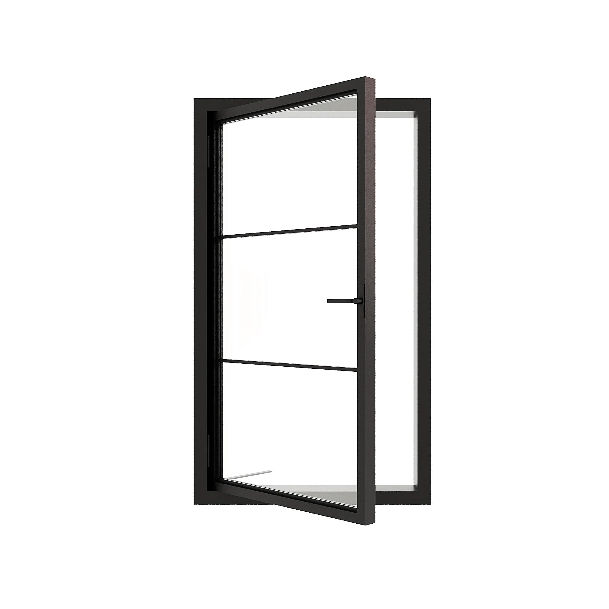 3 Lite Single Casement Window - sash swung open - Alpada Doors