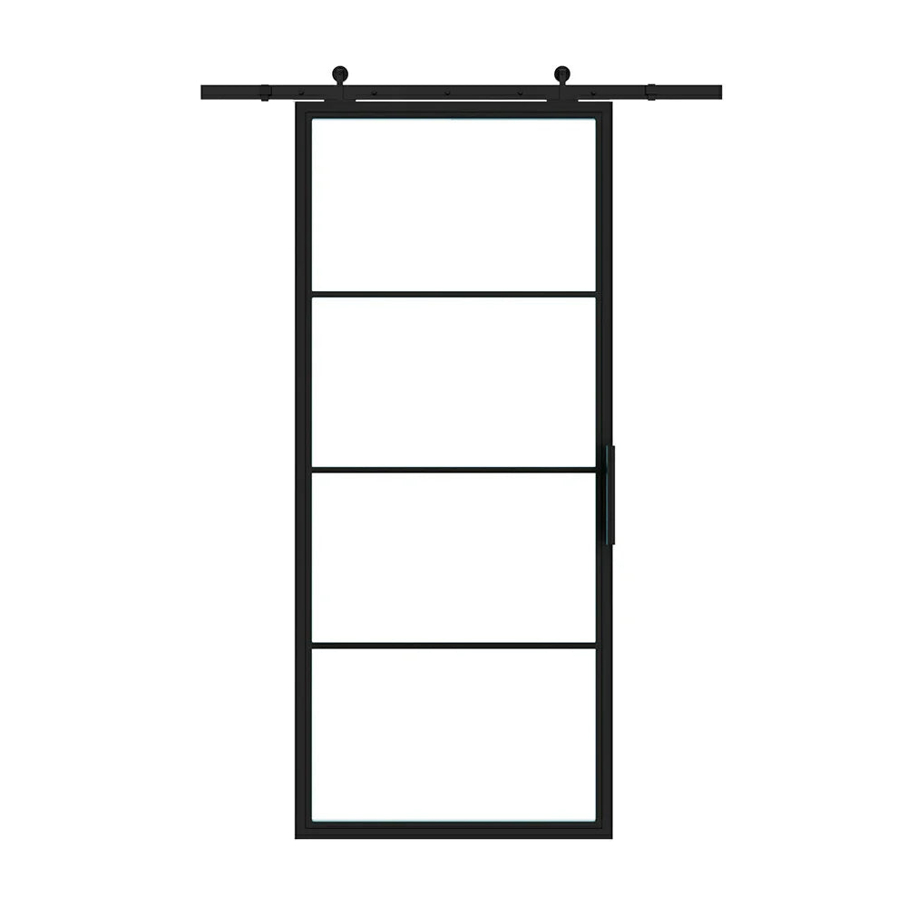 4 Lite Interior Steel Barn Door
