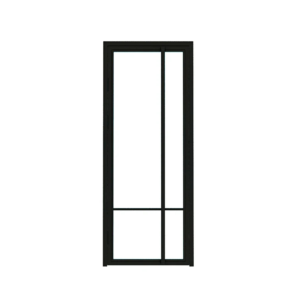 4 Lite Interior Steel Door Asymmetrical Grid