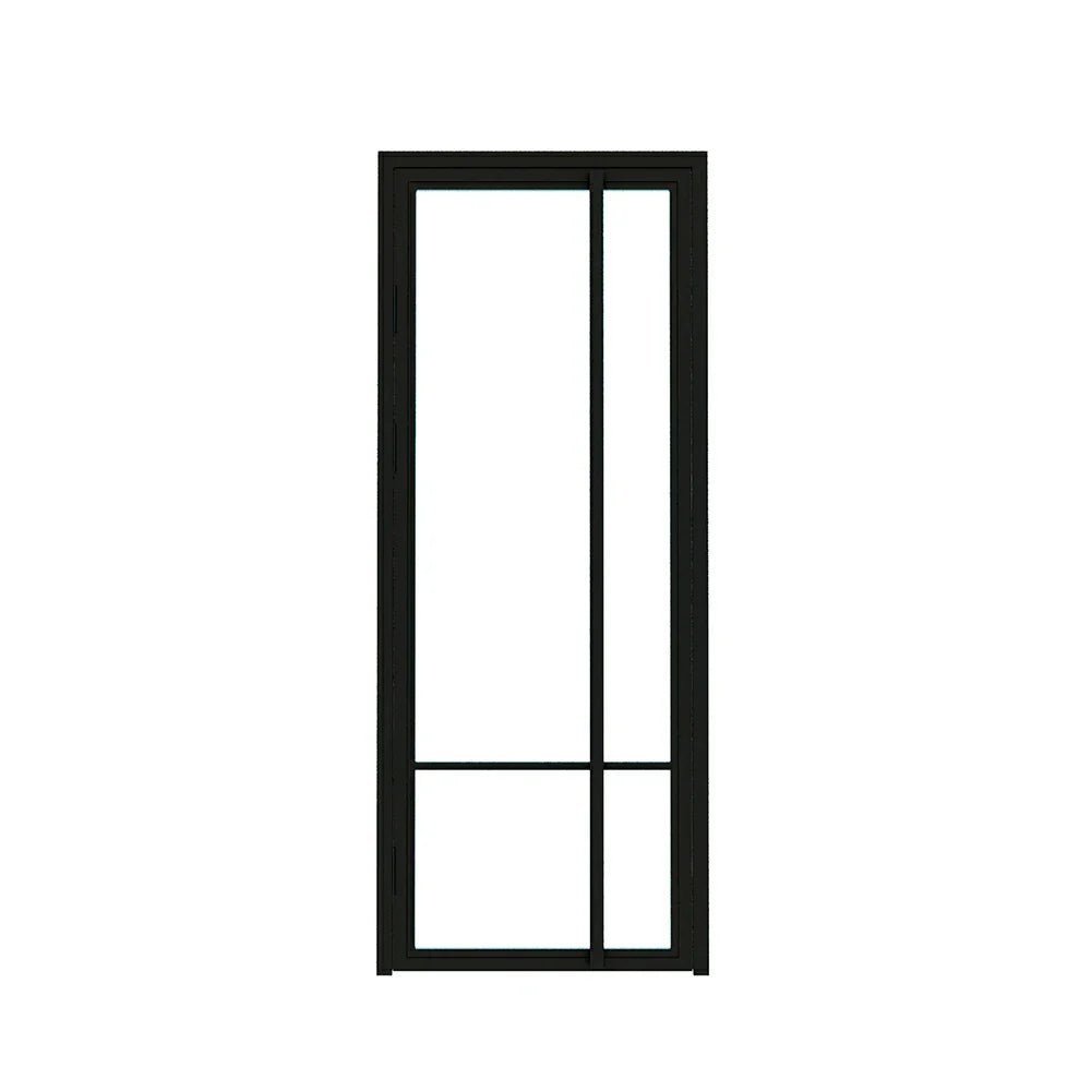 4 Lite Interior Steel Door – Bottom Inward - AlpadaDoors - Interior single swing door