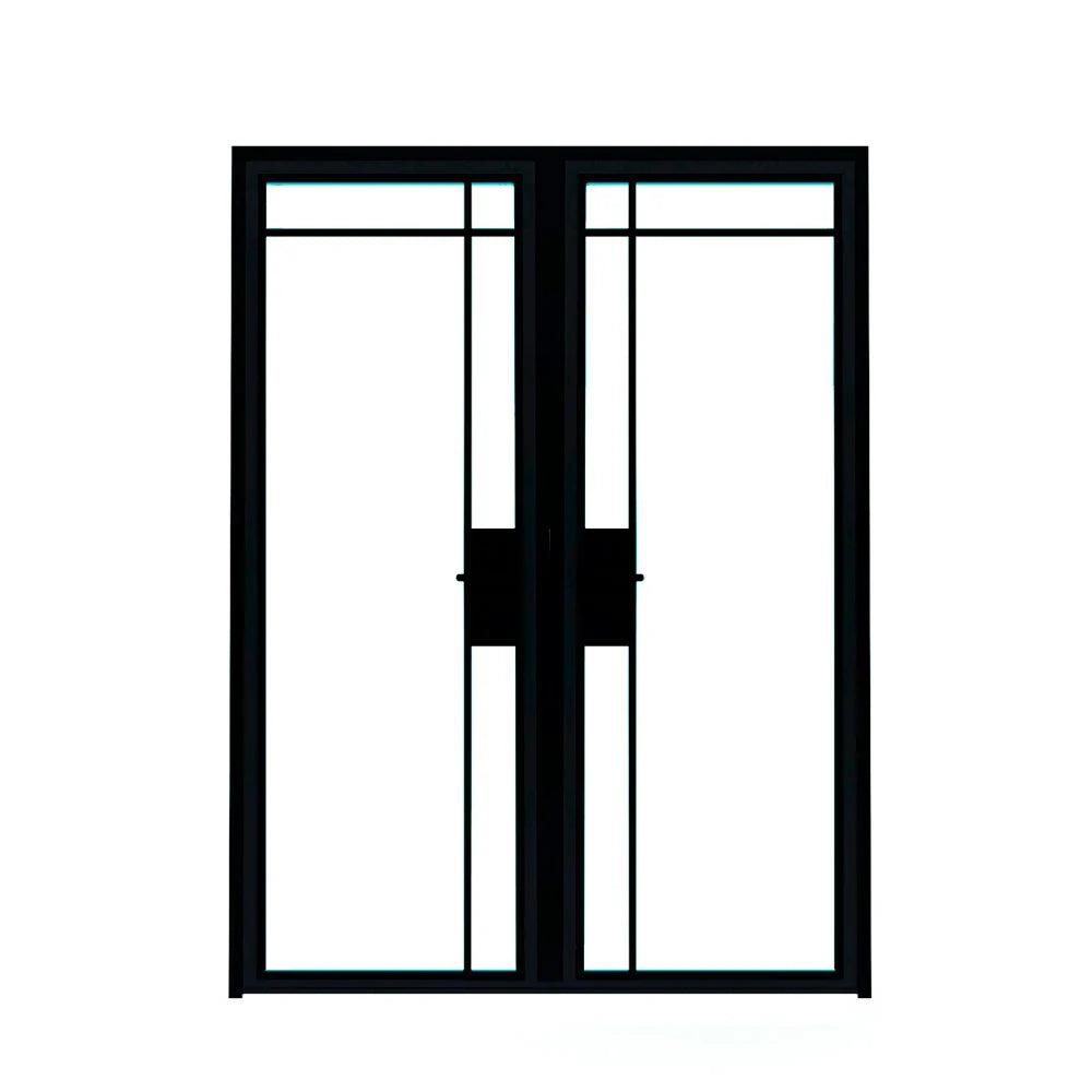 4 Lite Interior Steel Double Door – Top Inward