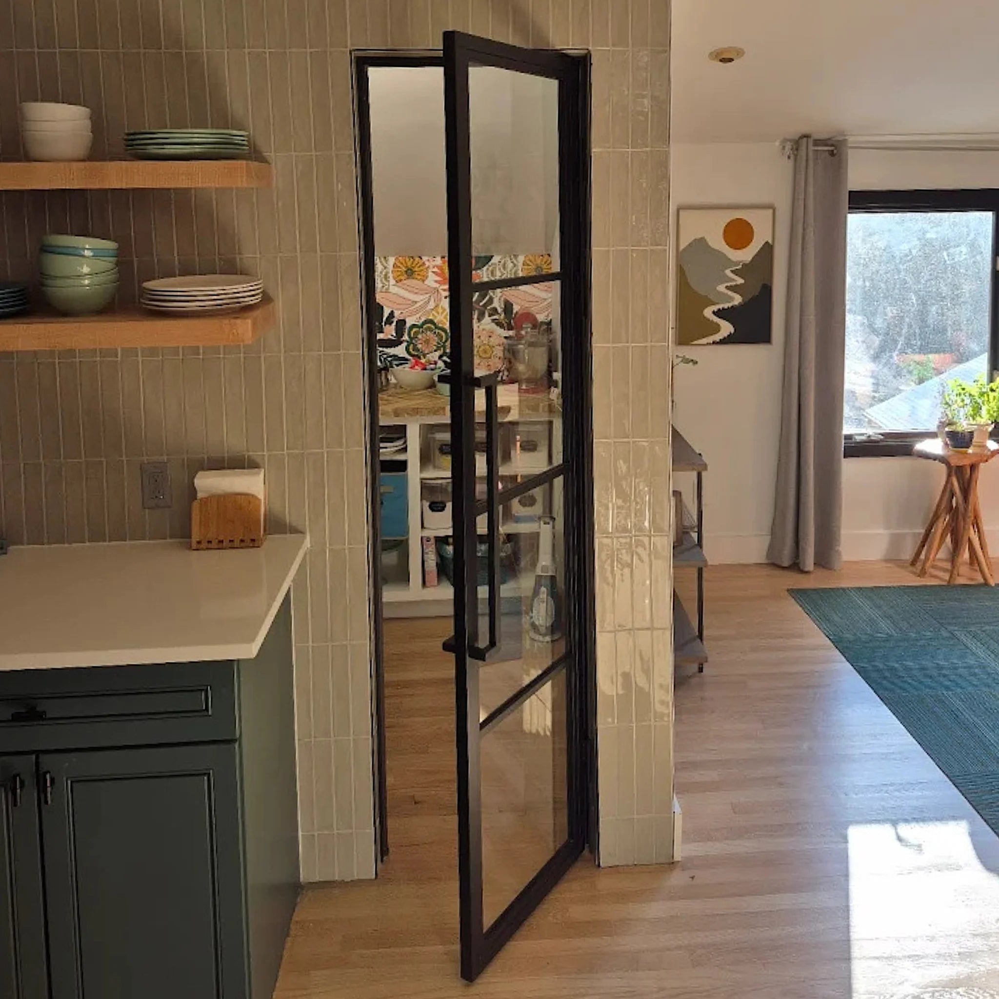 4 Lite Interior Steel French Door Frosted Glass