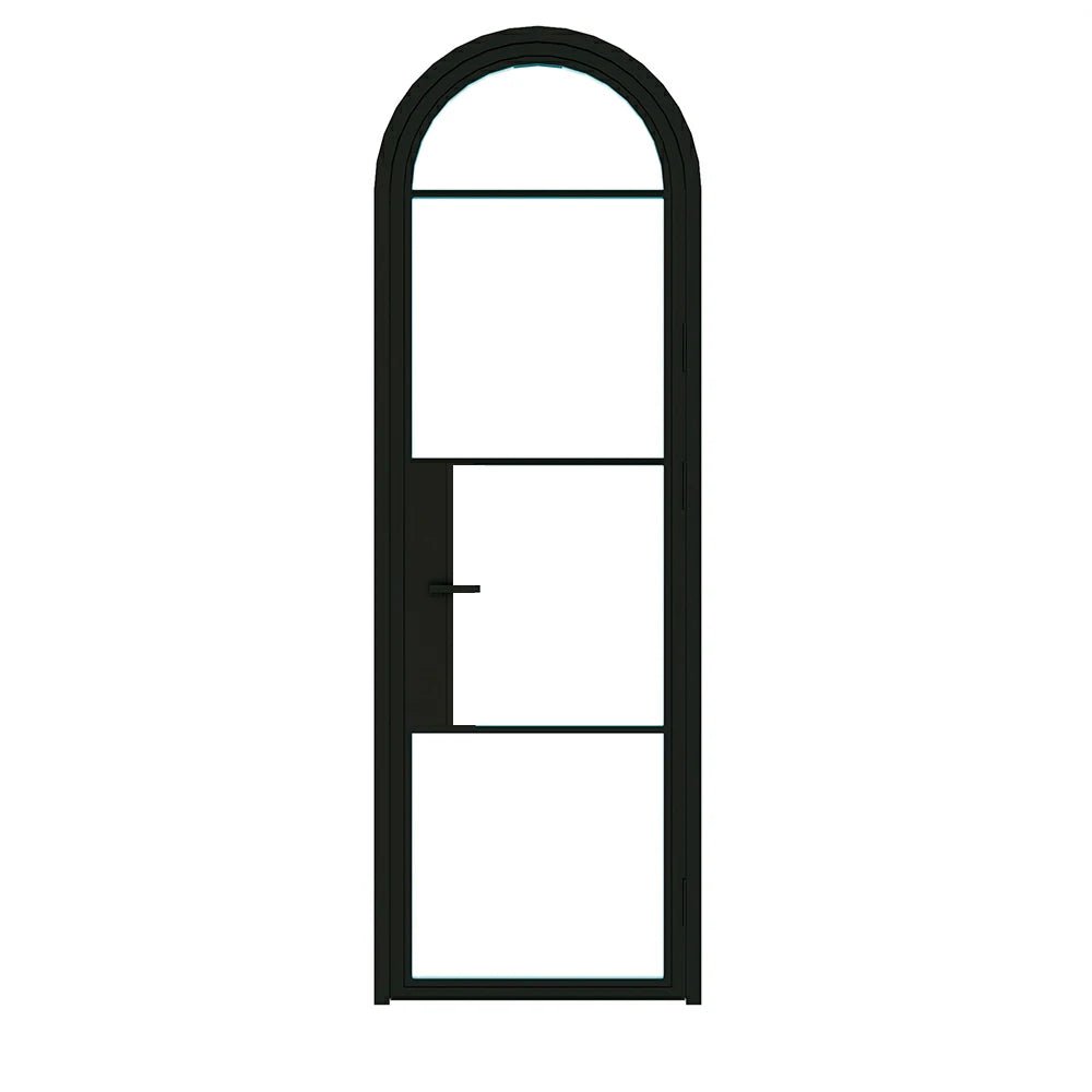4 Lite Interior Steel Round Top French Door - AlpadaDoors - Arched interior french doors