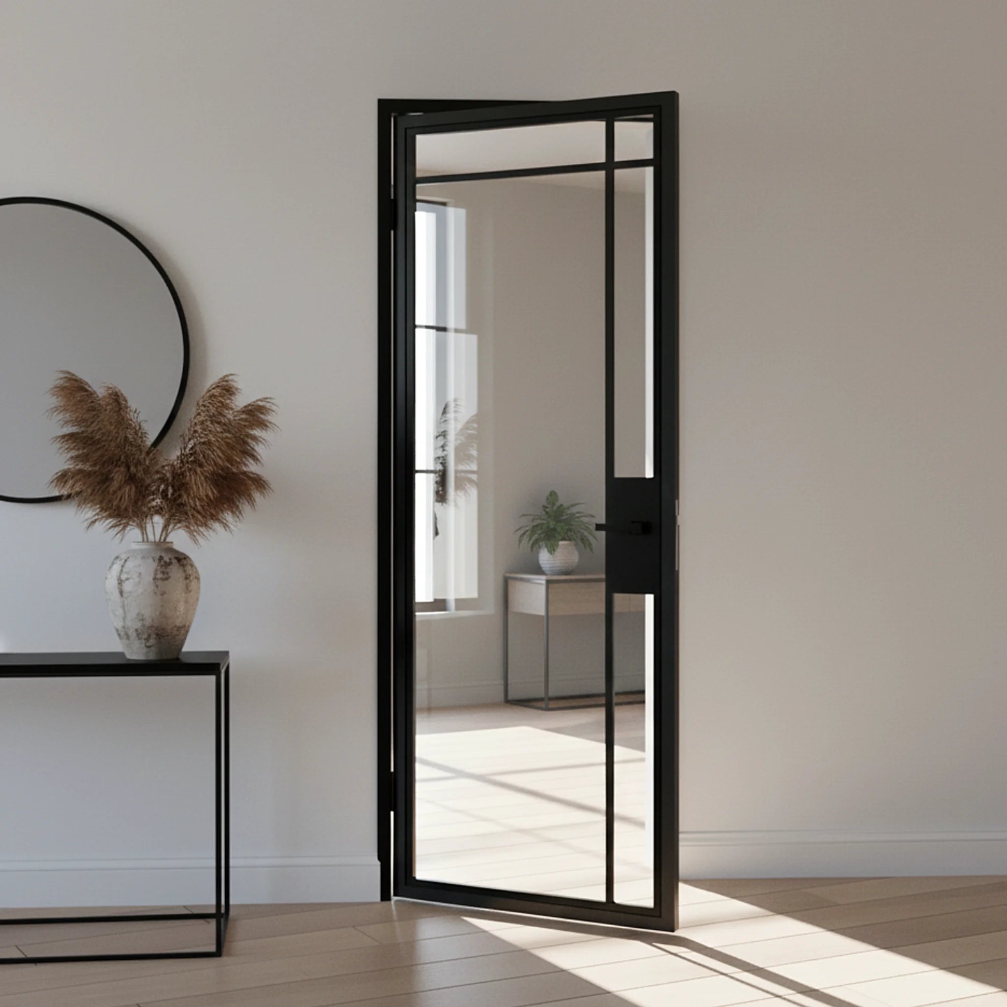 5 Lite Interior Steel Door Top Inward Edgeline - Alpada Doors