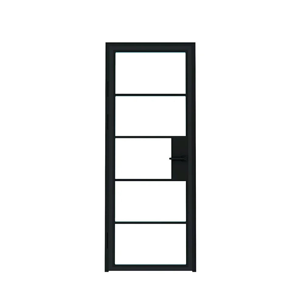 5 Lite Interior Steel French Door - AlpadaDoors - Interior single swing door