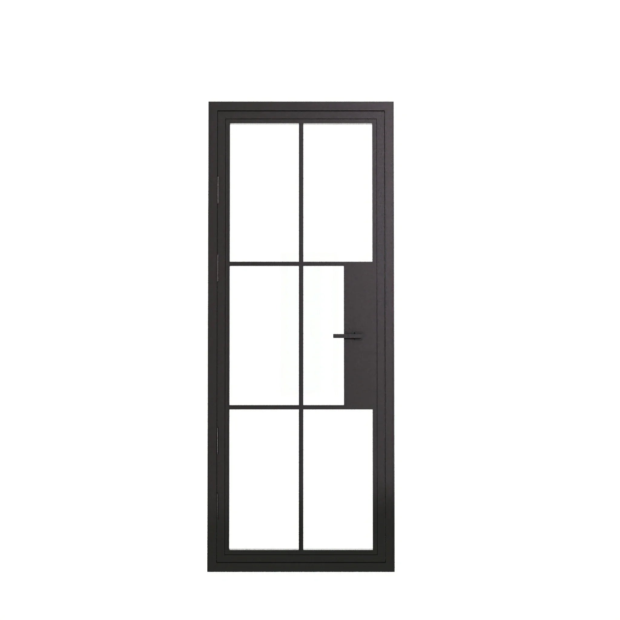 6 Lite Entryway Steel French Door - AlpadaDoors - Exterior single swing door