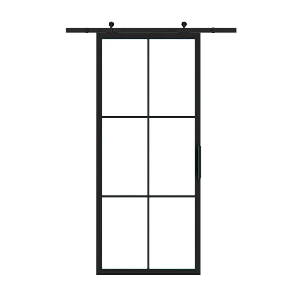 6 Lite Interior Steel Barn Door