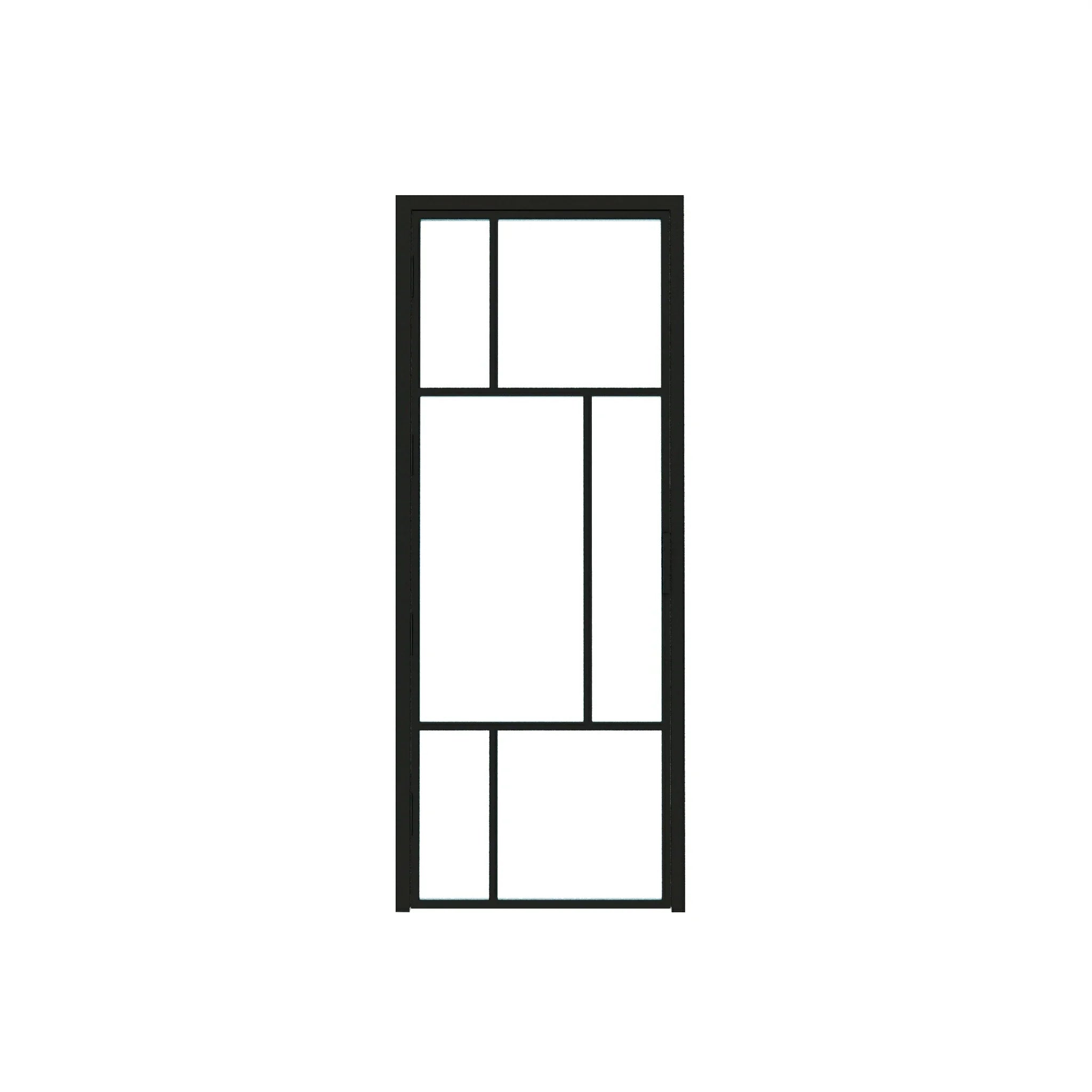 6 Lite Interior Steel Door Asymmetrical Grid