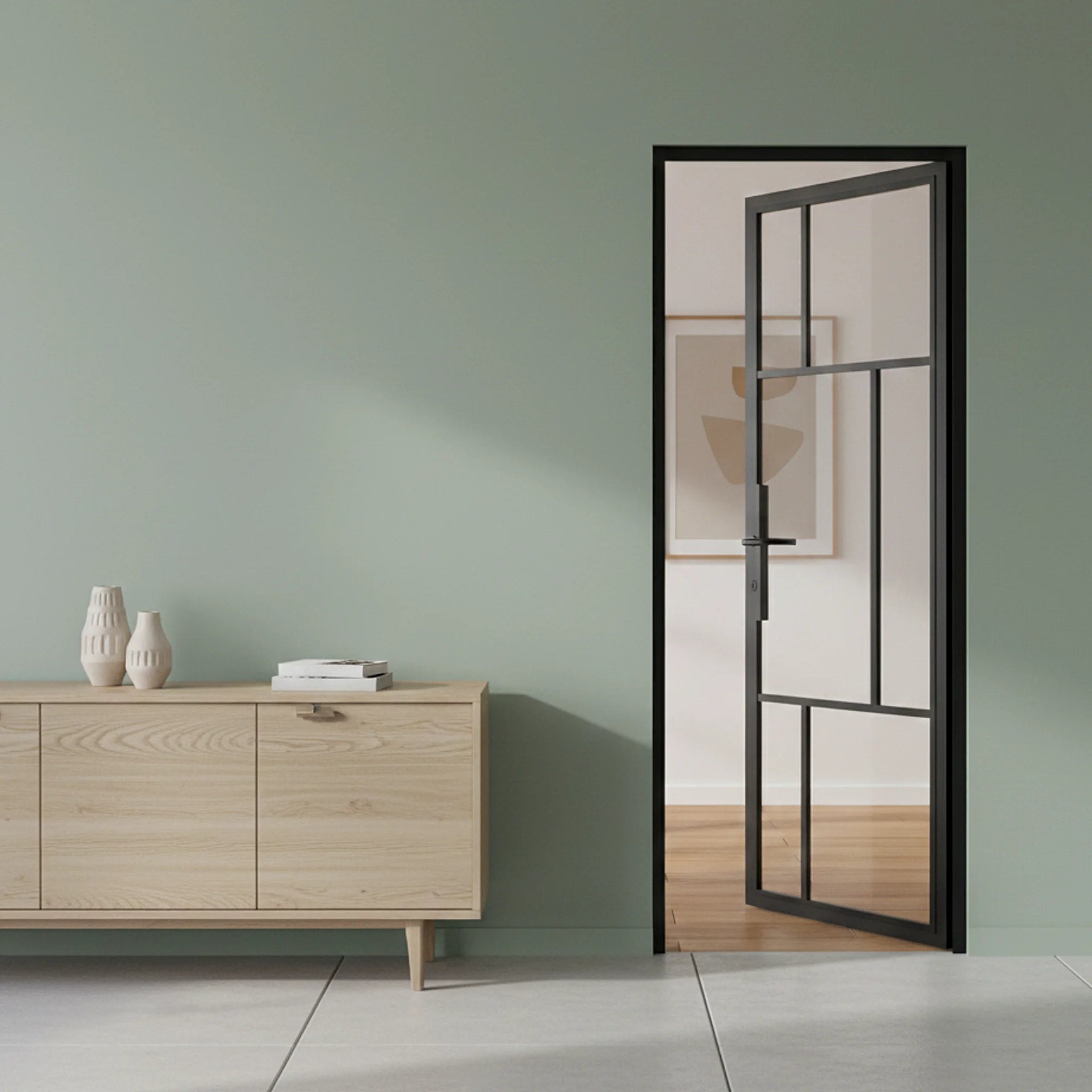 6 Lite Interior Steel Door Bold Asymmetry - Alpada Doors