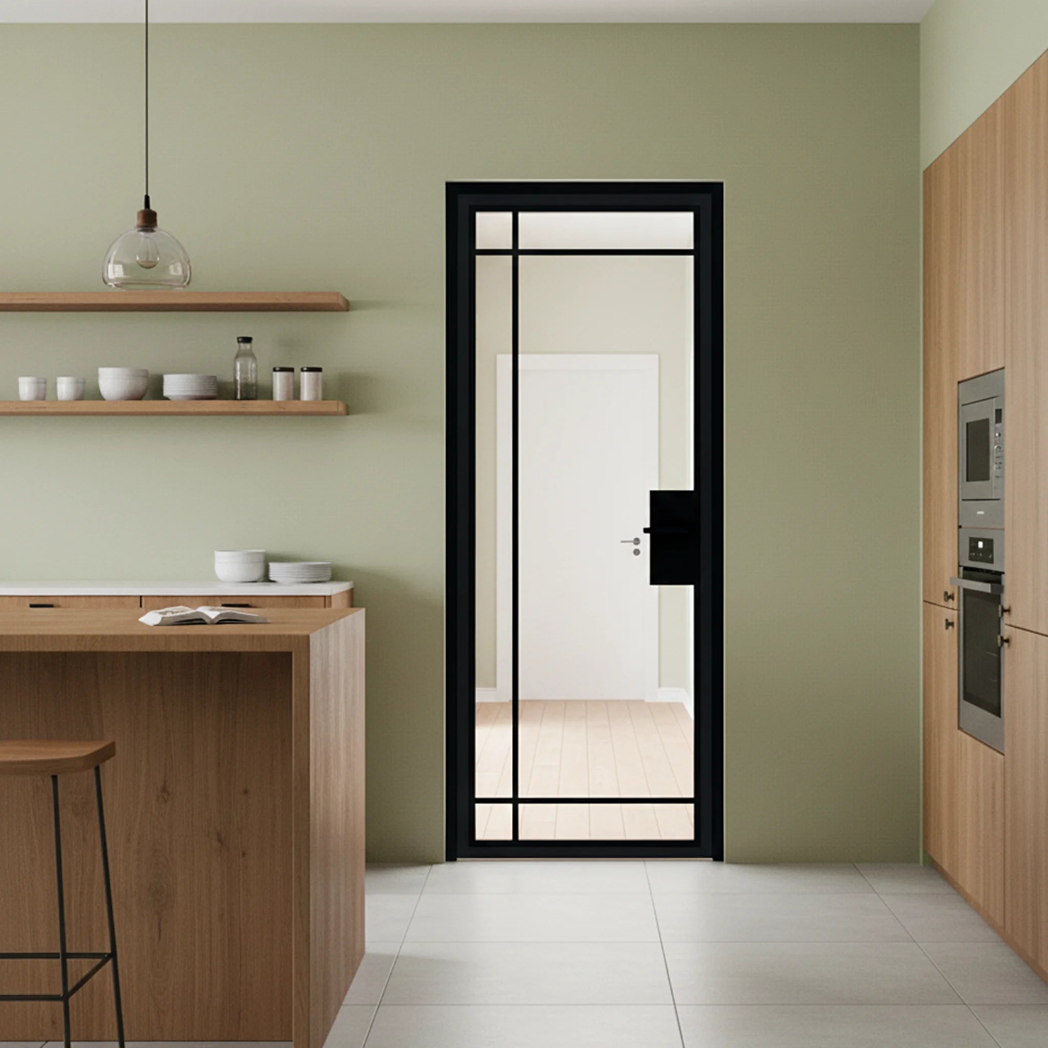 6 Lite Interior Steel Door Outward Edgeline - Alpada Doors