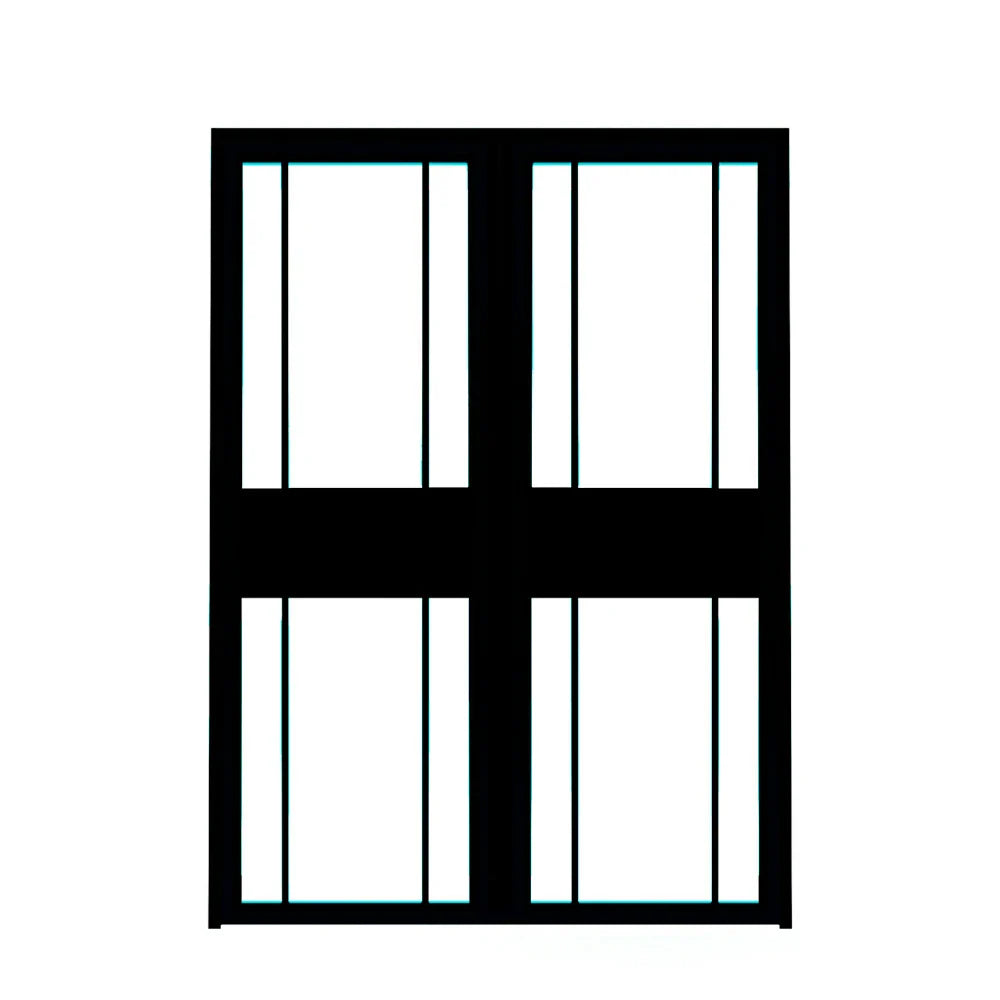 6 Lite Interior Steel Double Door