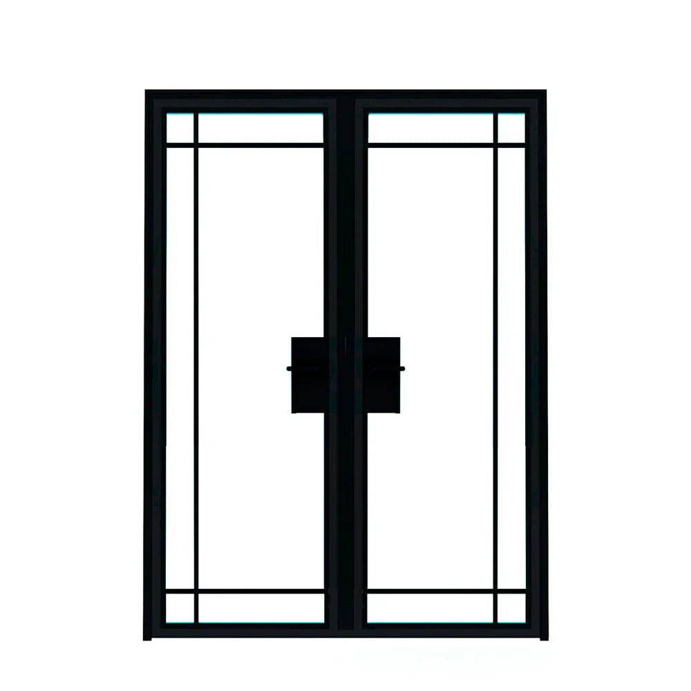 6 Lite Interior Steel Double Door – Outward