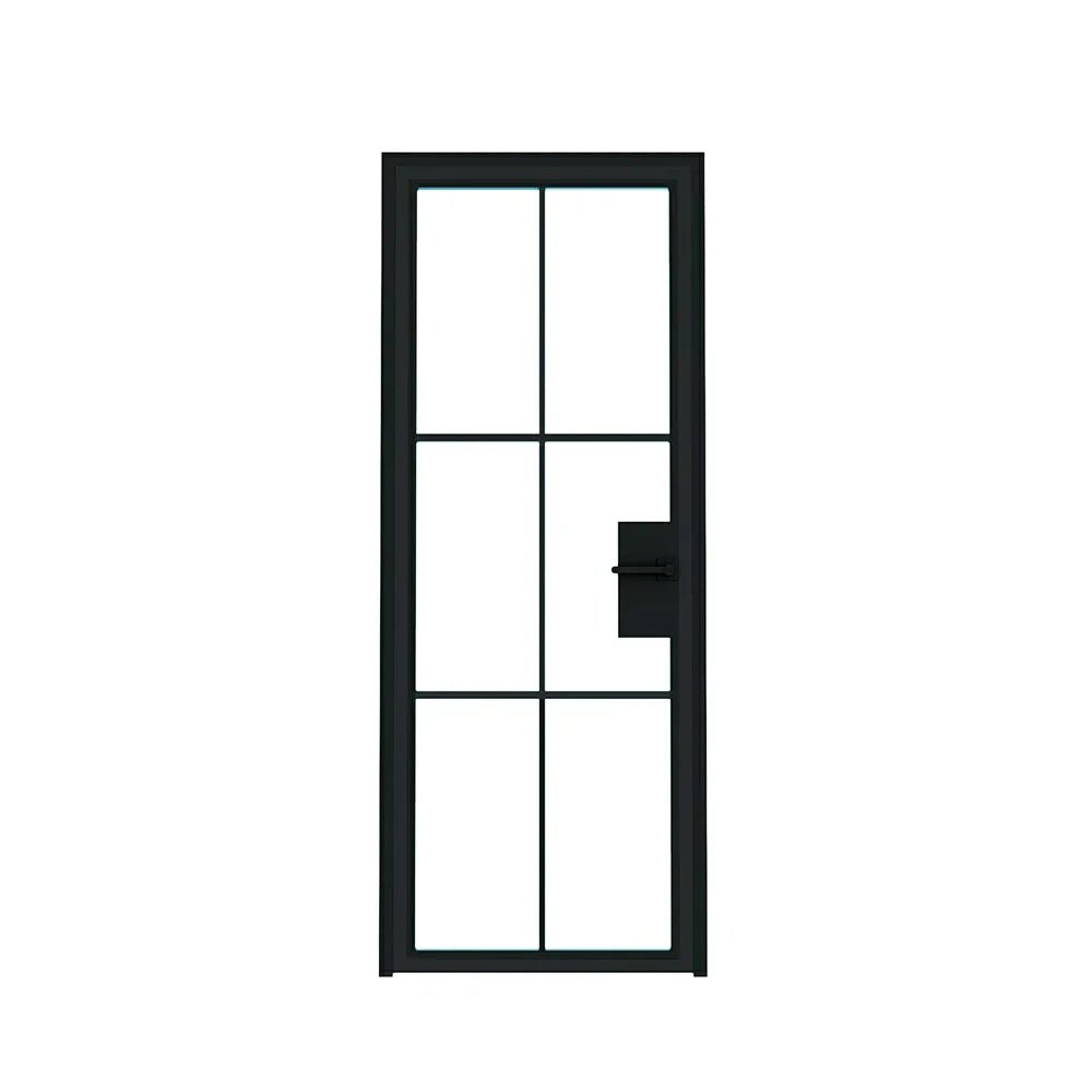 6 Lite Interior Steel French Door - AlpadaDoors - Interior single swing door