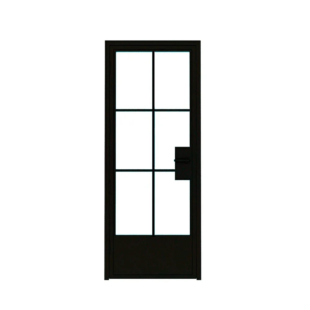 6 Lite Interior Steel French Door - AlpadaDoors - Interior single swing door