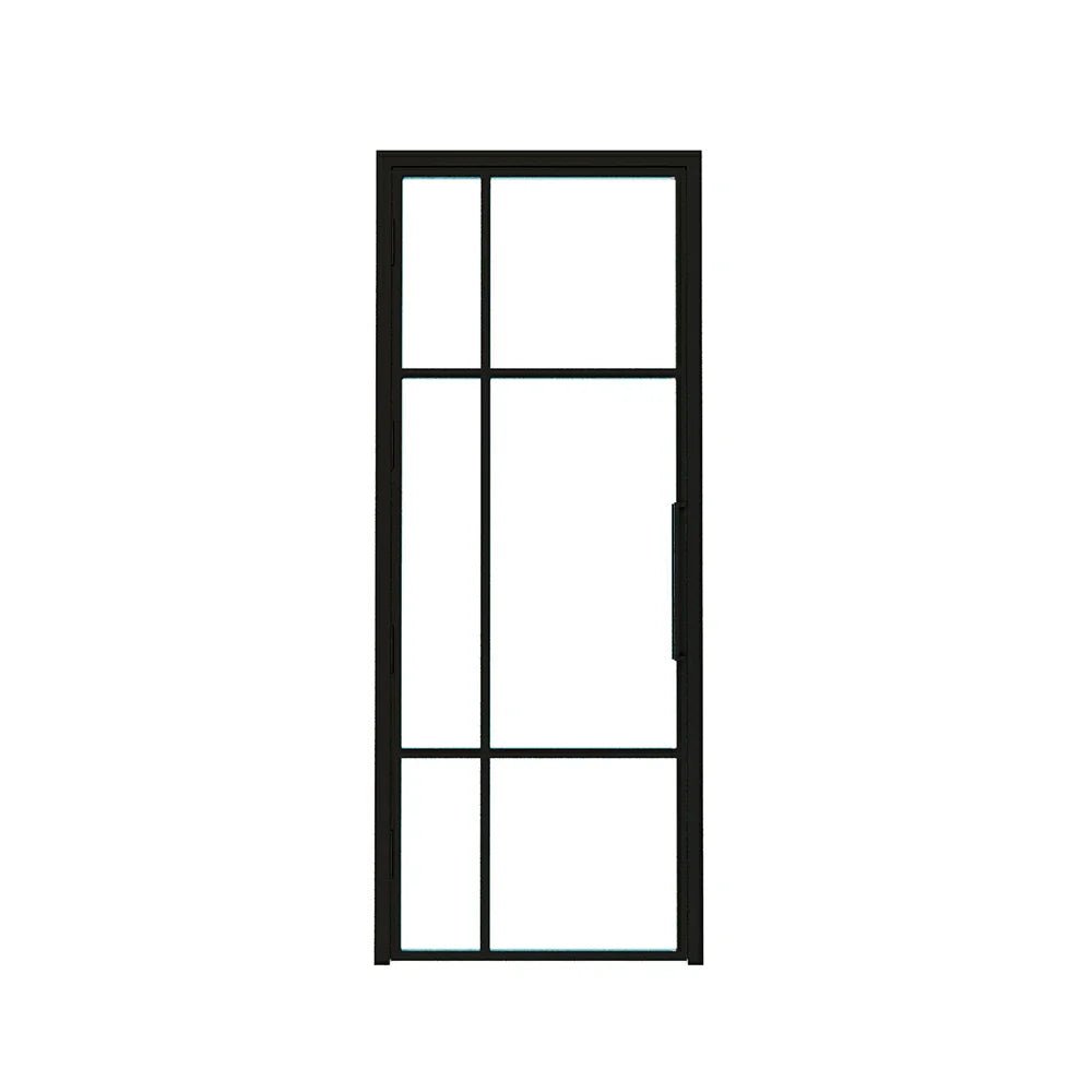 6 Lite Interior Steel Glass Door – Outward - AlpadaDoors - Interior single swing door