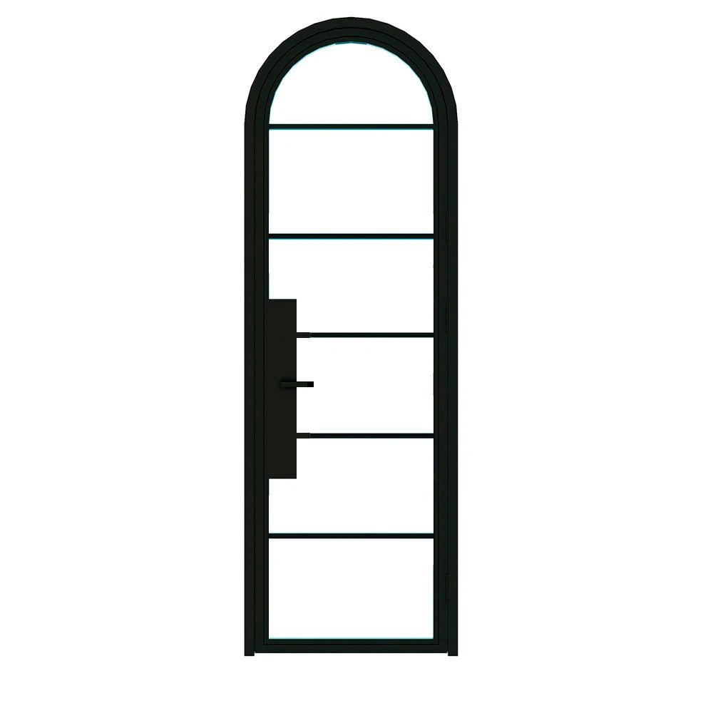 6 Lite Interior Steel Round Top French Door - AlpadaDoors - Arched interior french doors