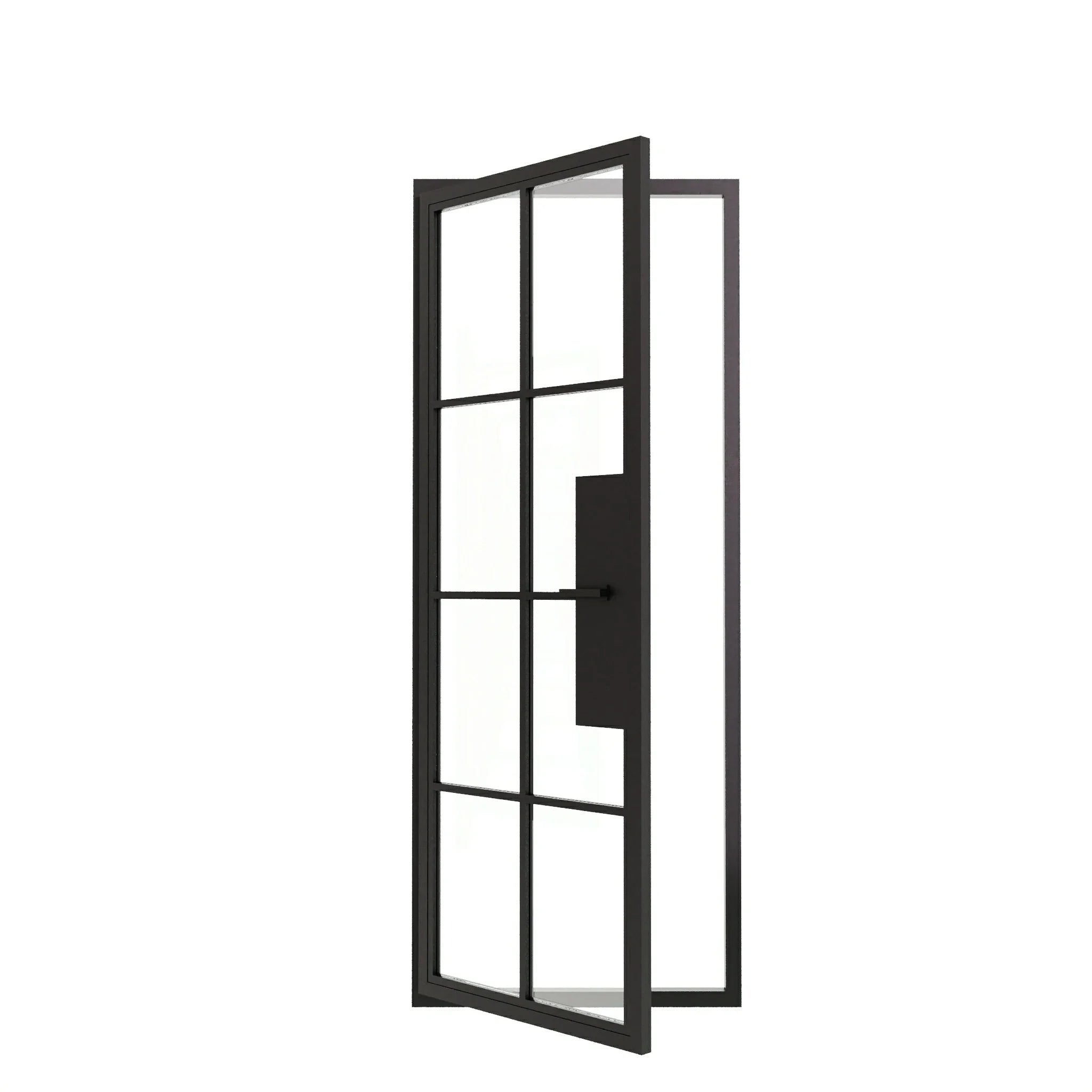8 Lite Entryway Steel French Door