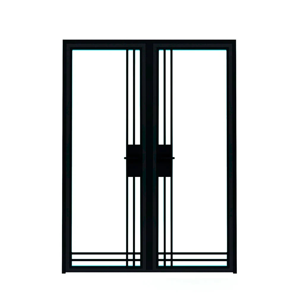9 Lite Interior Steel Double Door – Bottom Inward