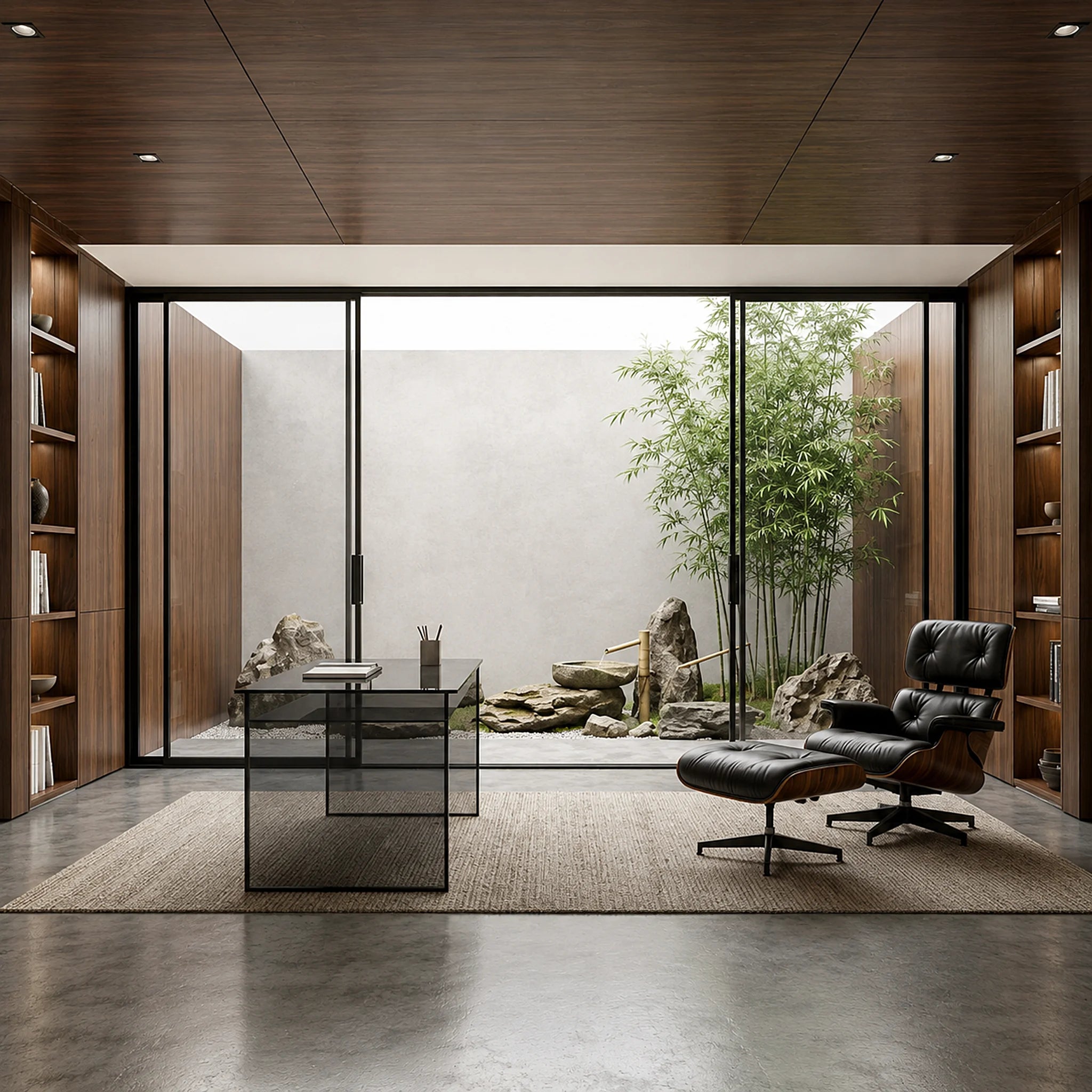 Full Lite Double Interior Sliding Door - sliding glass room divider panels open - Alpada Doors