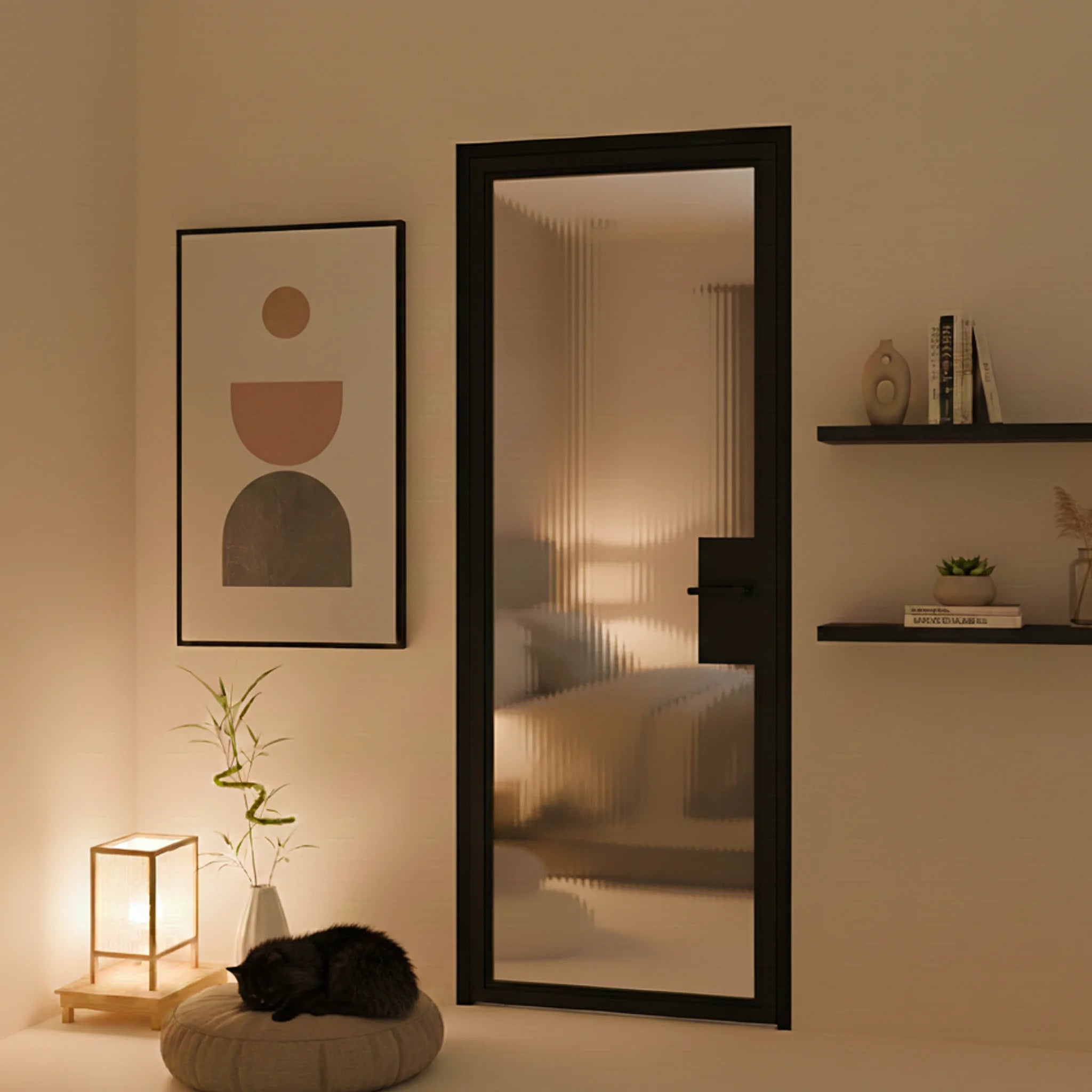 Full Lite Interior Steel Door Modern Line - Alpada Doors