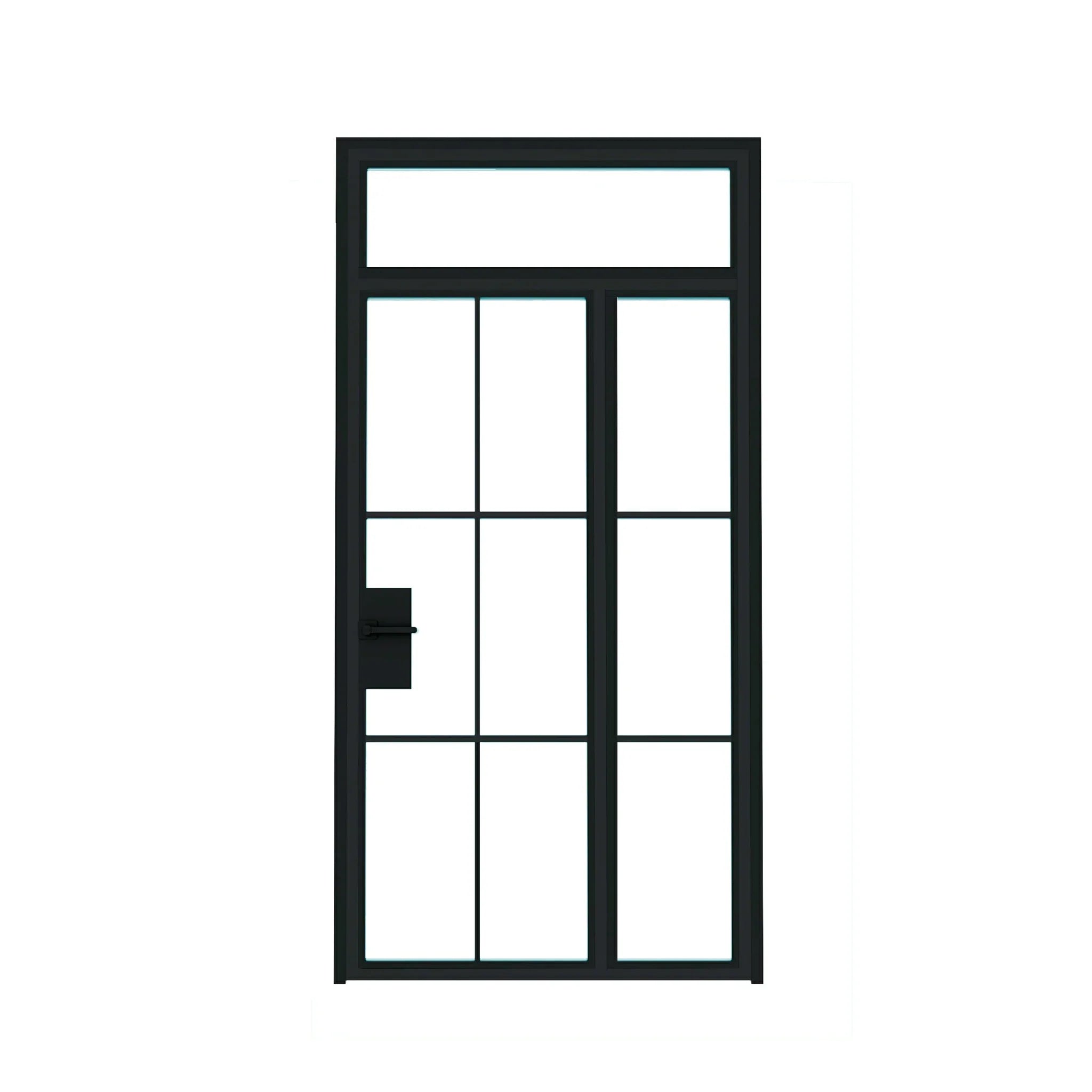 Interior Steel Glass Door - Transom & Right Sidelite
