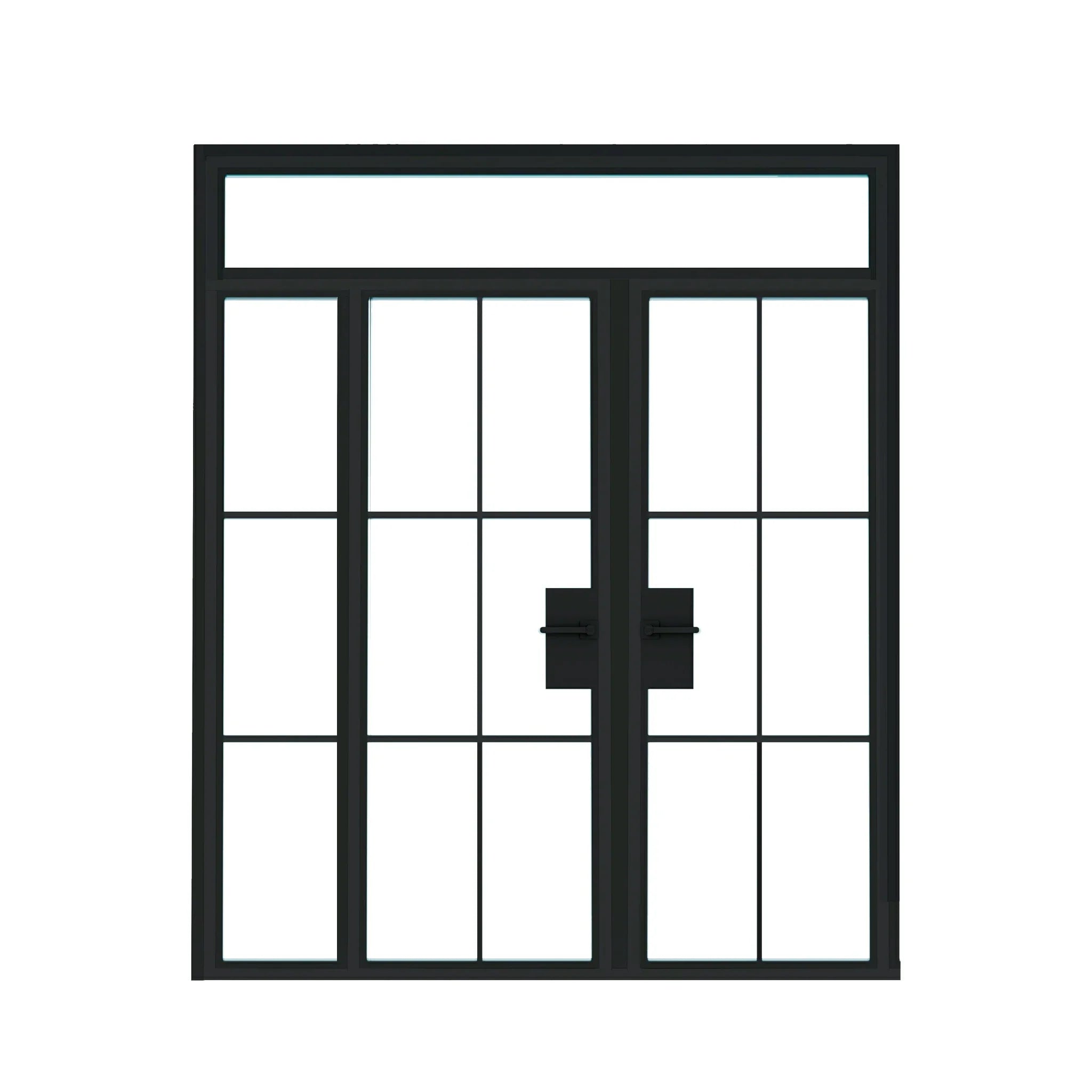 Interior Steel Glass Double Door – Transom & Left Sidelite