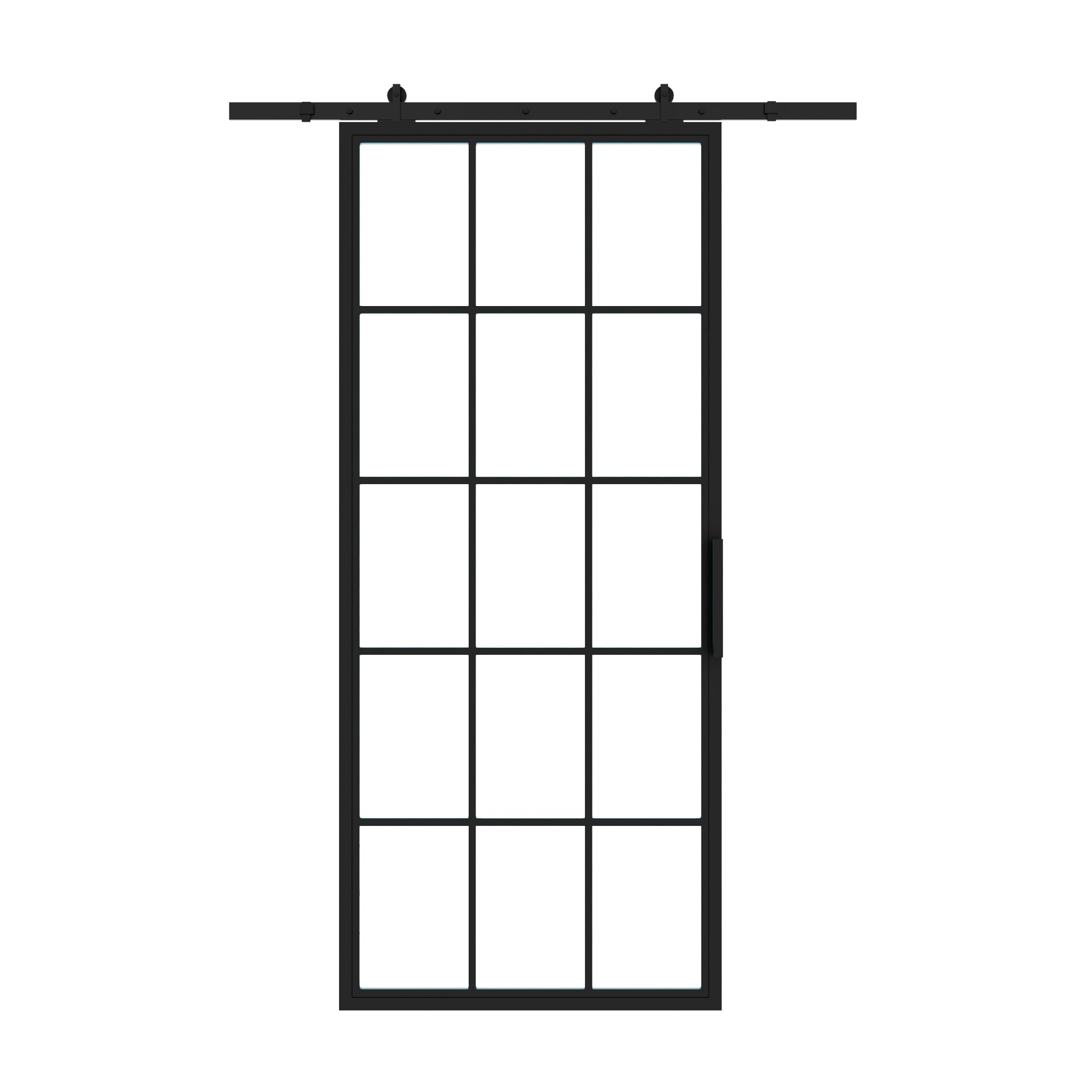 Interior Steel Glass Barn Door Pre-Order