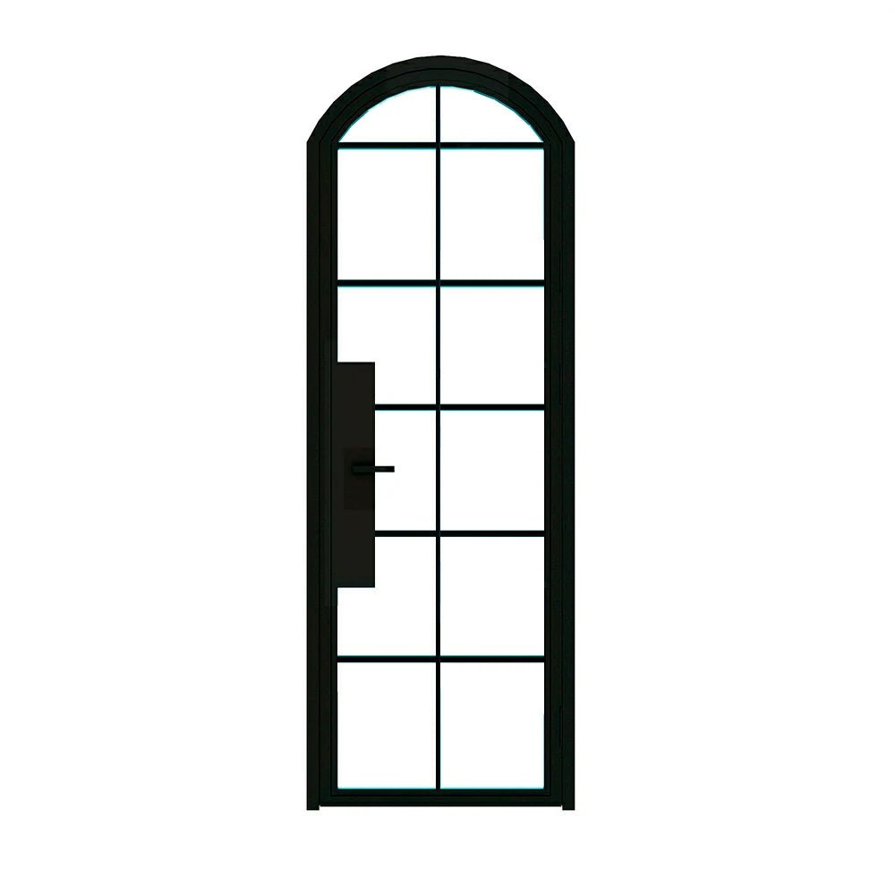 12 Lite Interior Steel Arched Top French Door - AlpadaDoors - Arched interior french doors