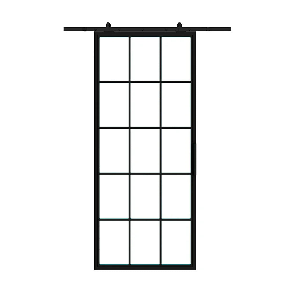 15 Lite Interior Steel Barn Door
