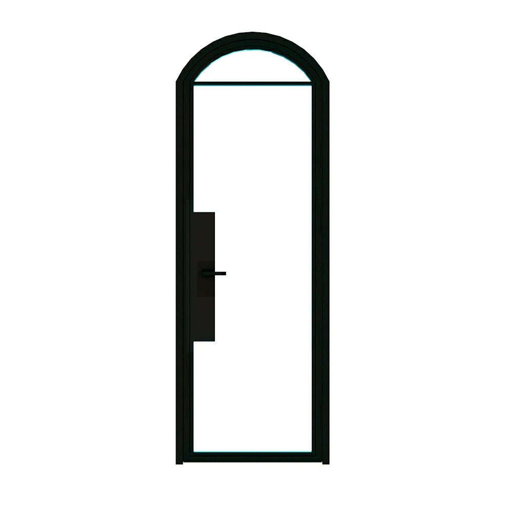 2 Lite Interior Steel Arched Top French Door - AlpadaDoors - Arched interior french doors