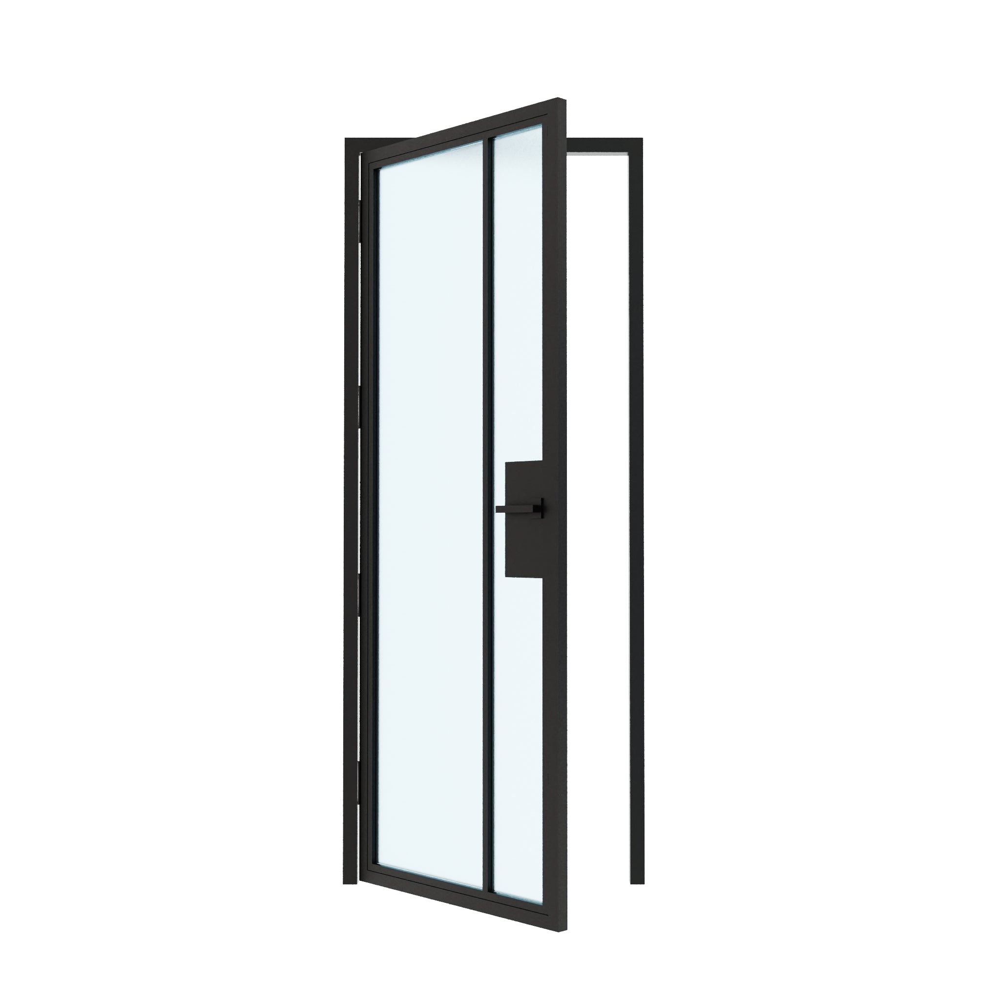 2 Lite Interior Steel Glass Door