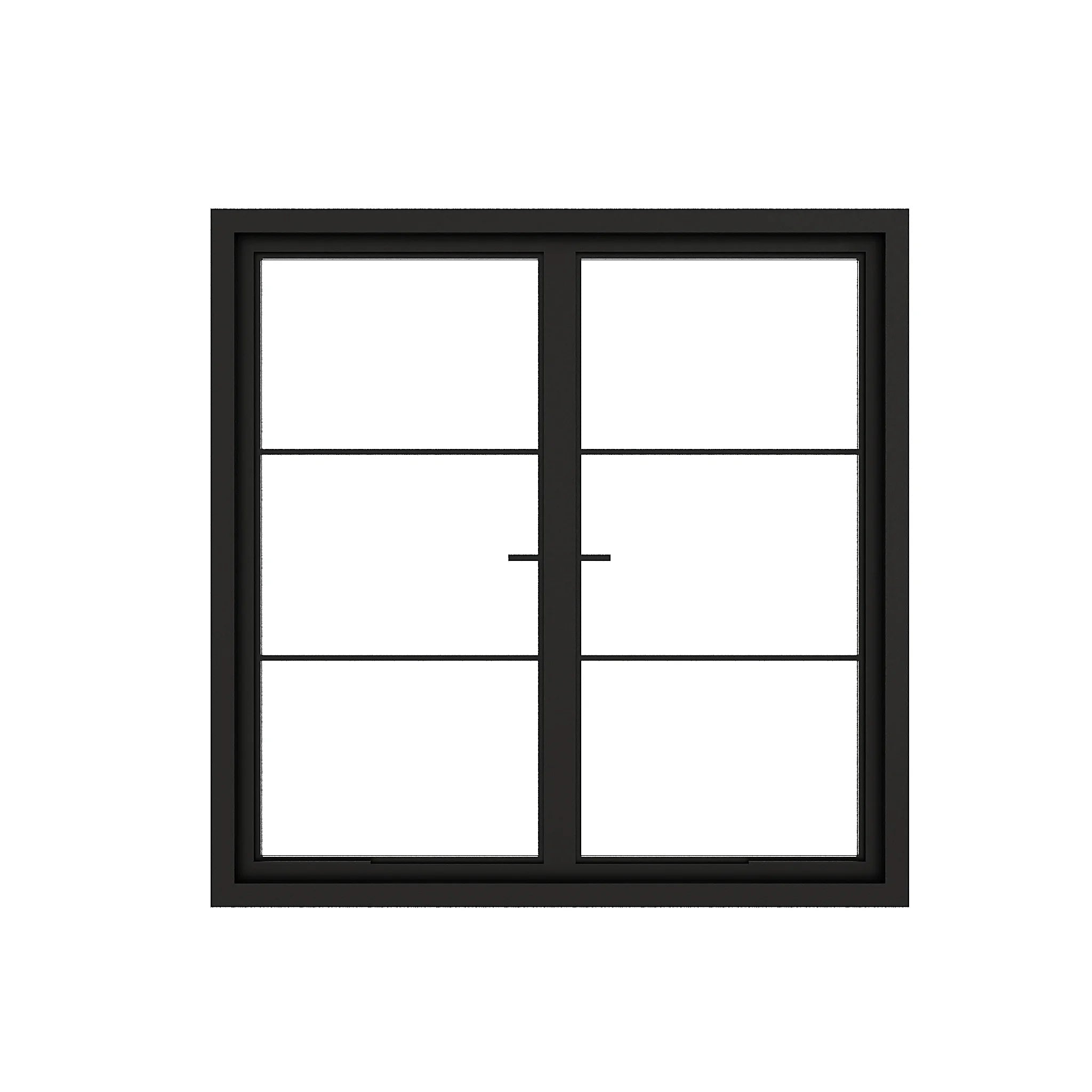 3 Lite Double Casement Window - steel French window closed - Alpada Doors