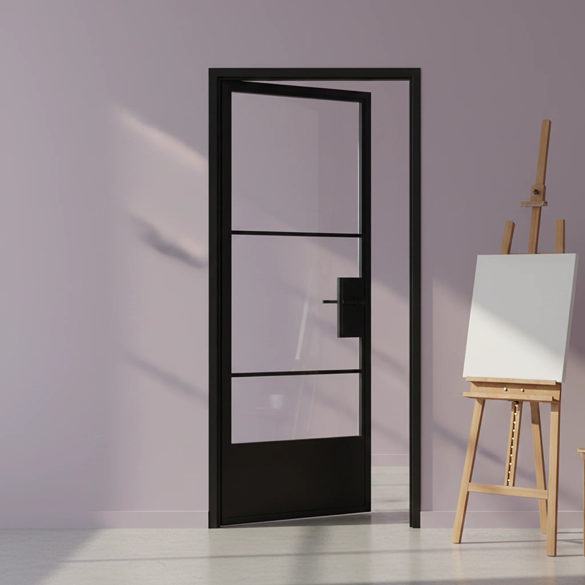 3 Lite Interior Steel Door Elegant Steel - Alpada Doors