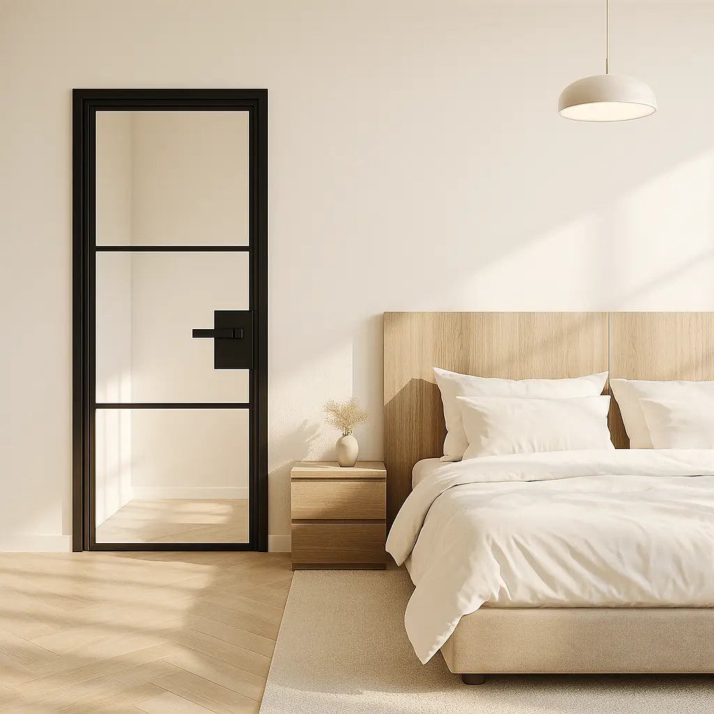 3 Lite Interior Steel French Door