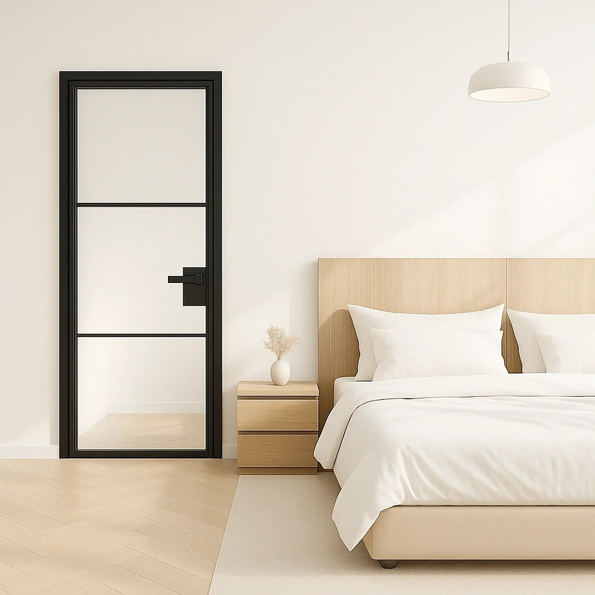 3 Lite Interior Steel French Barn Door