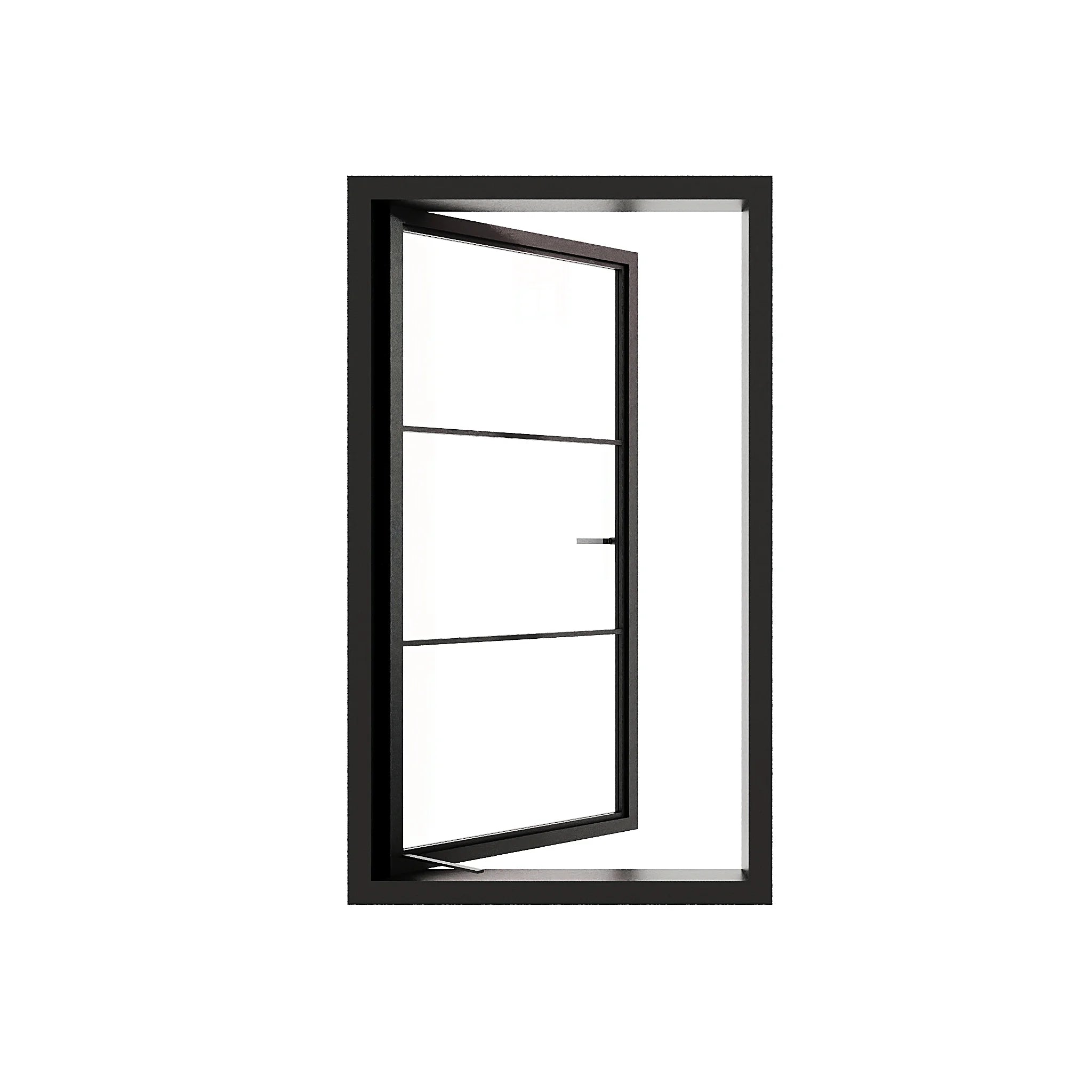 3 Lite Single Casement Window - fully open for ventilation - Alpada Doors