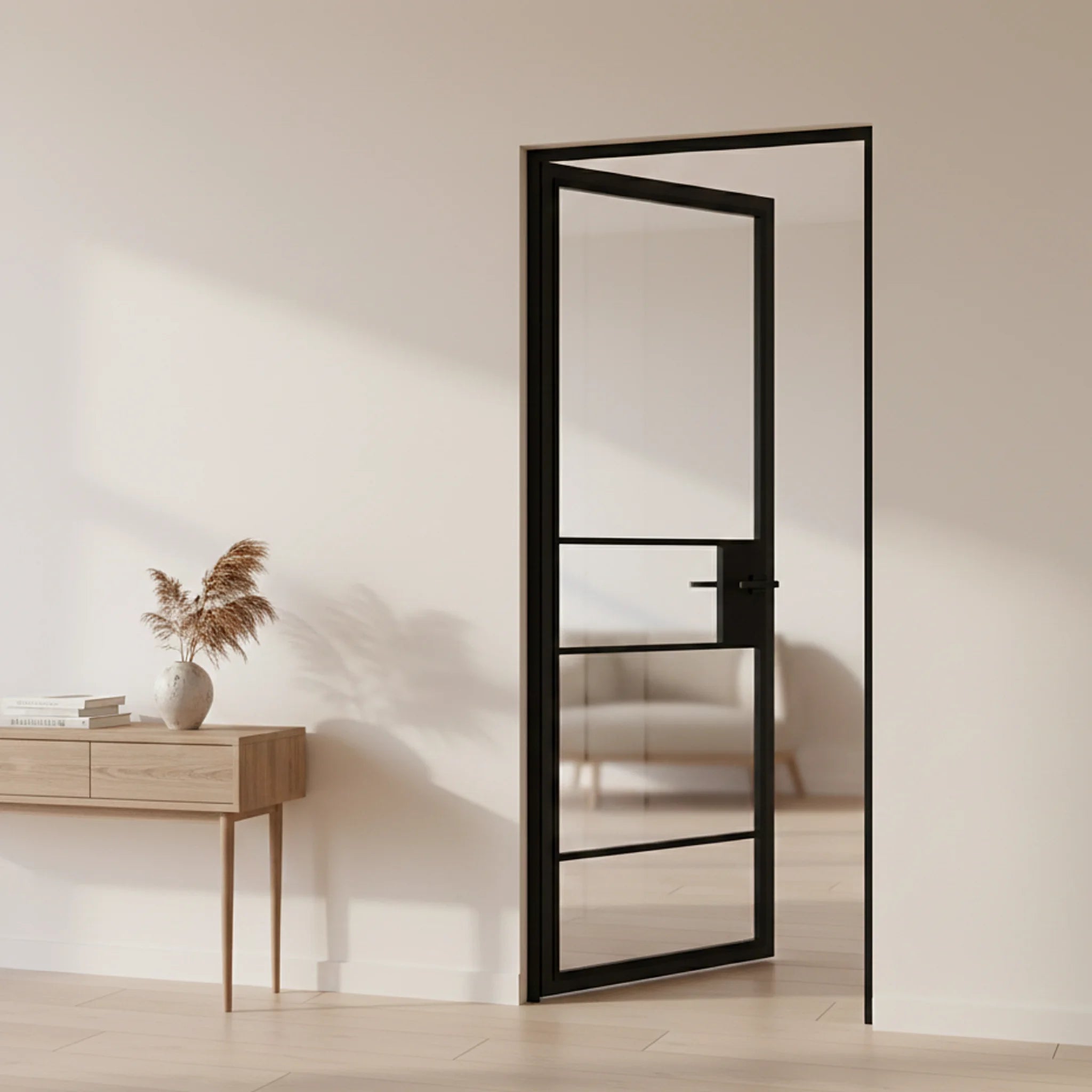 4 Lite Interior Steel Door Bold Asymmetry - Alpada Doors