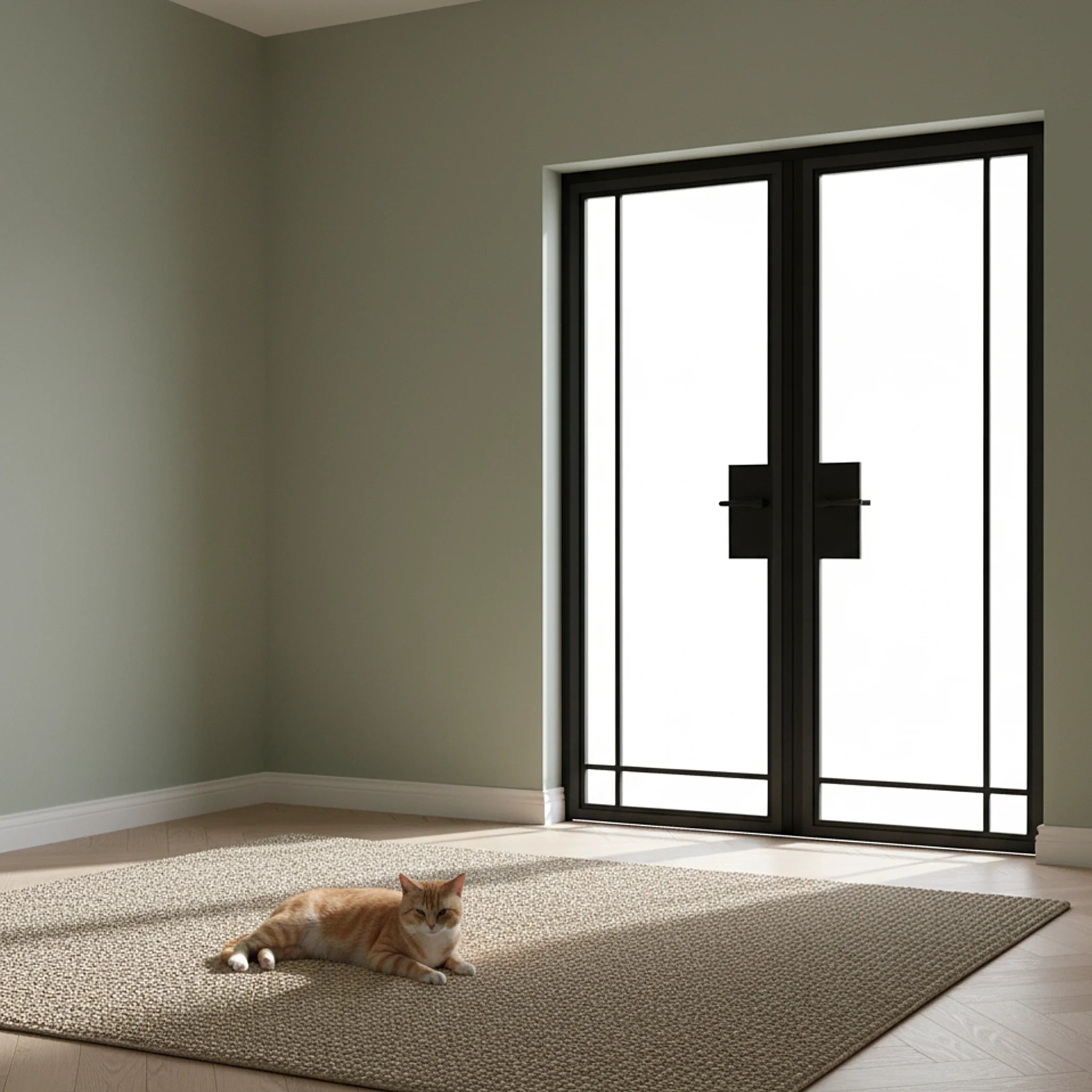 4 Lite Interior Steel Double Door Bottom Outward Edgeline - Alpada Doors