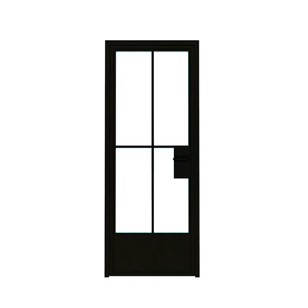 4 Lite Interior Steel French Door - AlpadaDoors - Interior single swing door